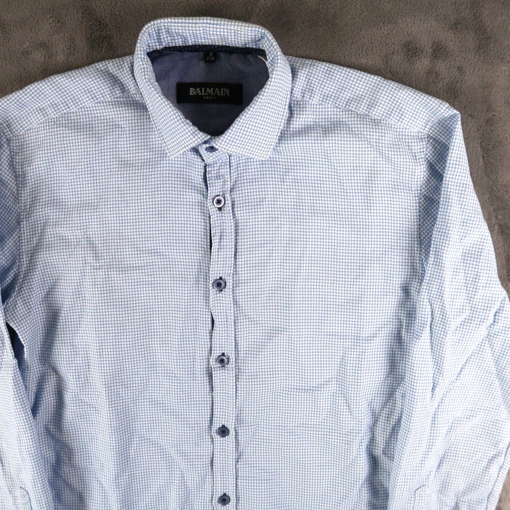 Pierre Balmain Pierre Balmain Paris Mens Dress Shirt S 37-38 Polka Dot Long Sleeve Button Up Size S / US 4 / IT 40 - 3 Thumbnail