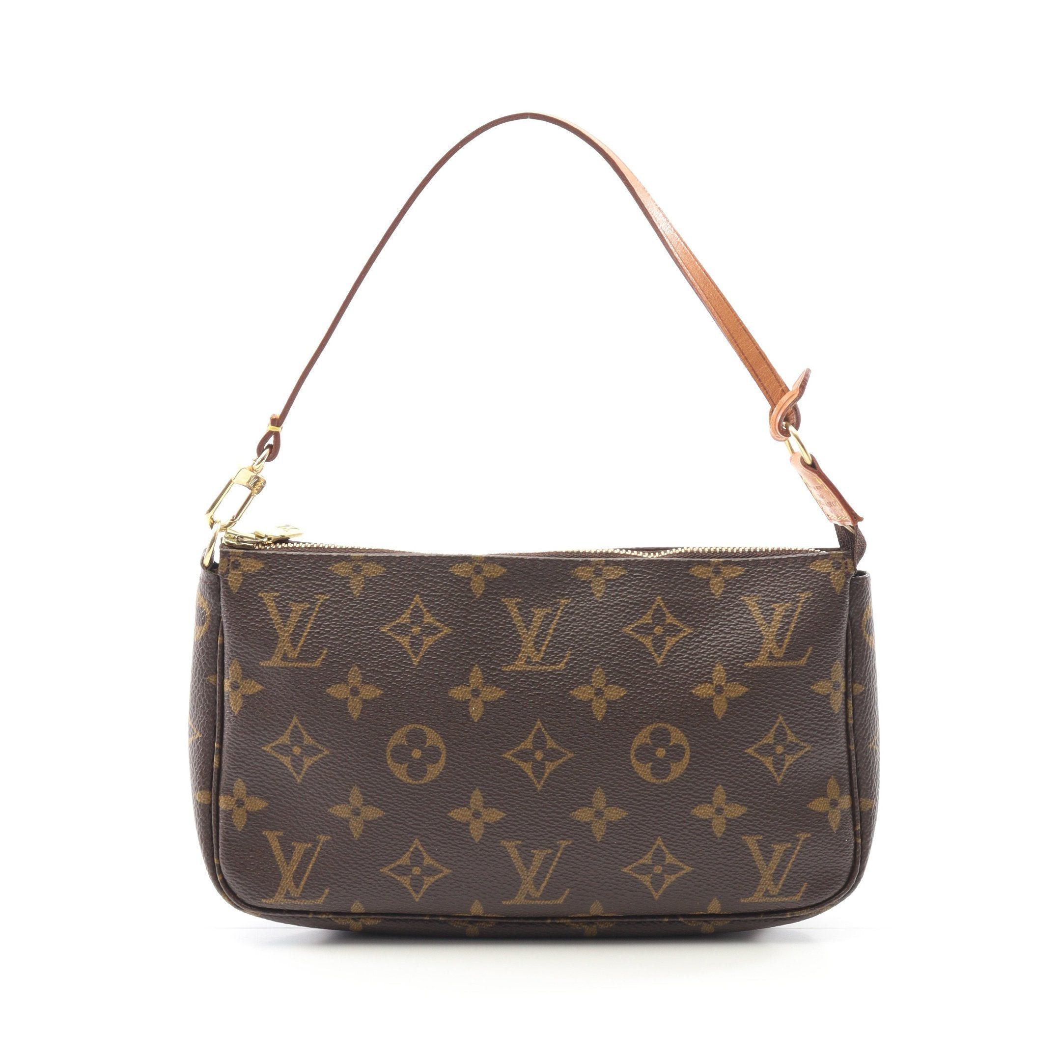 Louis Vuitton Louis Vuitton Pochette Accessoires Monogram Handbag Leather Brown Size ONE SIZE - 1 Thumbnail