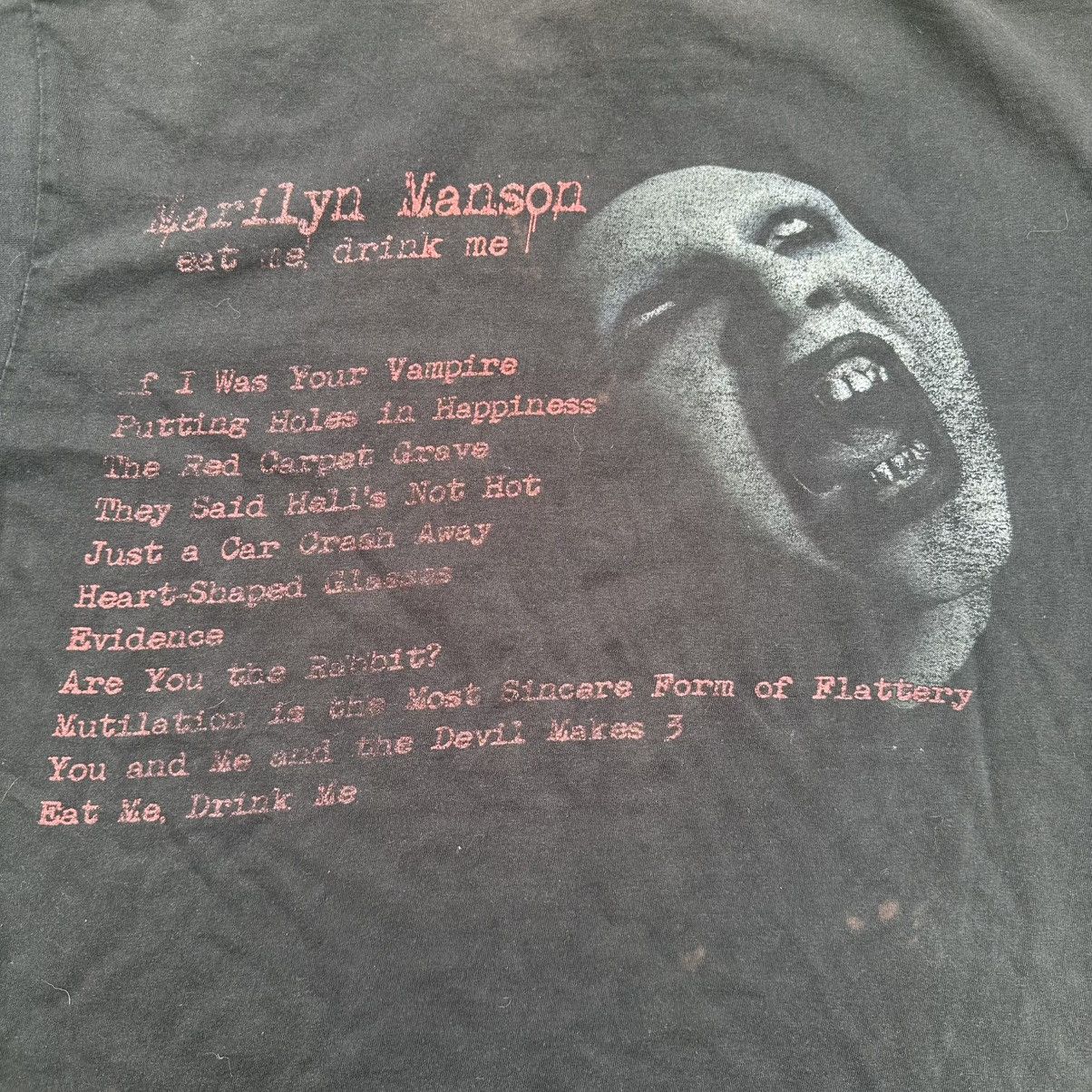Band Tees 💀RARE 00s MARILYN MANSON Eat Me Drink Me VNTG Merch Tee Size US L / EU 52-54 / 3 - 4 Thumbnail