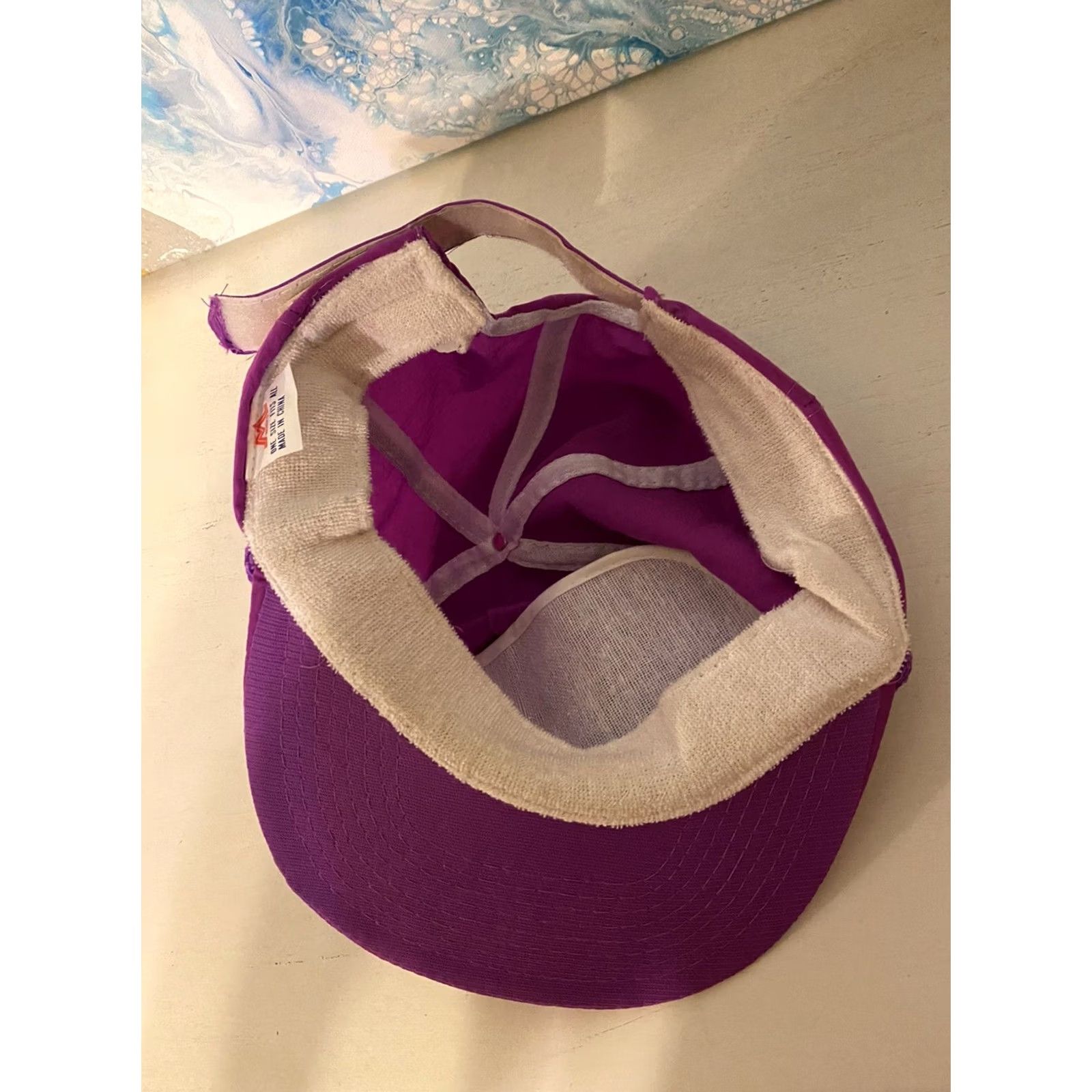 Vintage VINTAGE USAF Air Force Reserve Quick Dry Nylon Adjustable Hat Cap Purple 80s Trucker Hat Mens Adjustable Cap Size ONE SIZE - 7 Thumbnail