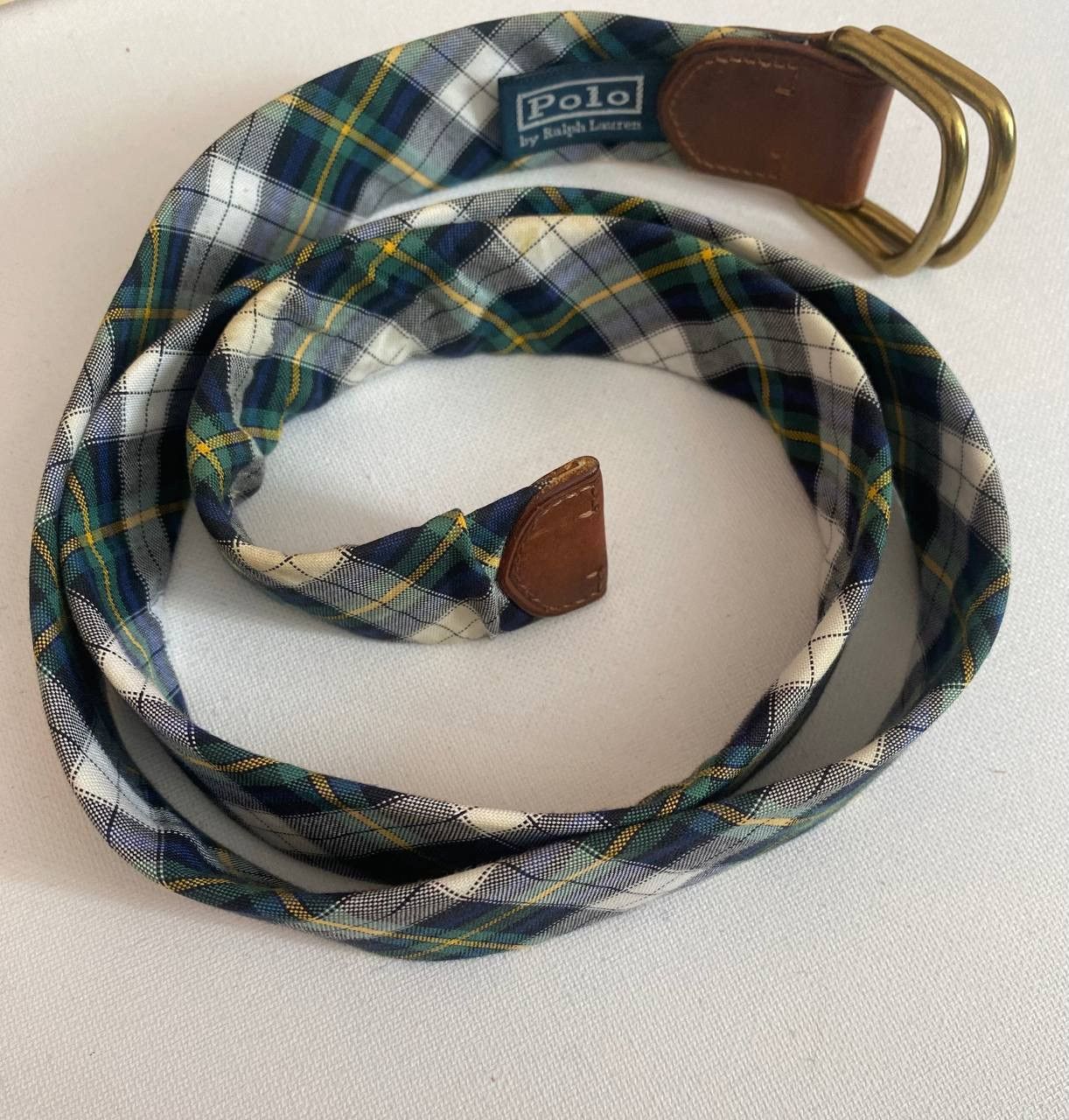 Polo Ralph Lauren POLO by RALPH LAUREN Plaid D-Ring BELT cotton / Leather Logo Size ONE SIZE - 2 Thumbnail