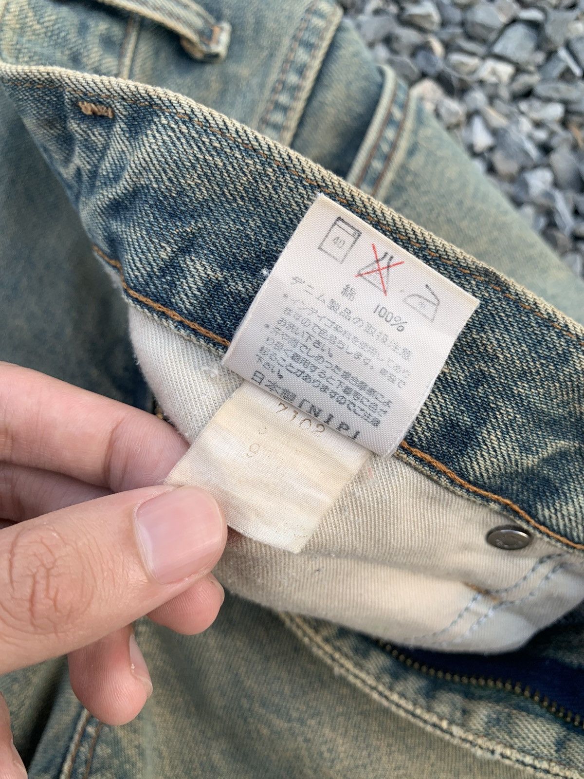 Kapital VINTAGE WRANGLER SELVEDGE BAGGY RUSTY DISTRESSED DENIM Size US 30 / EU 46 - 20 Thumbnail