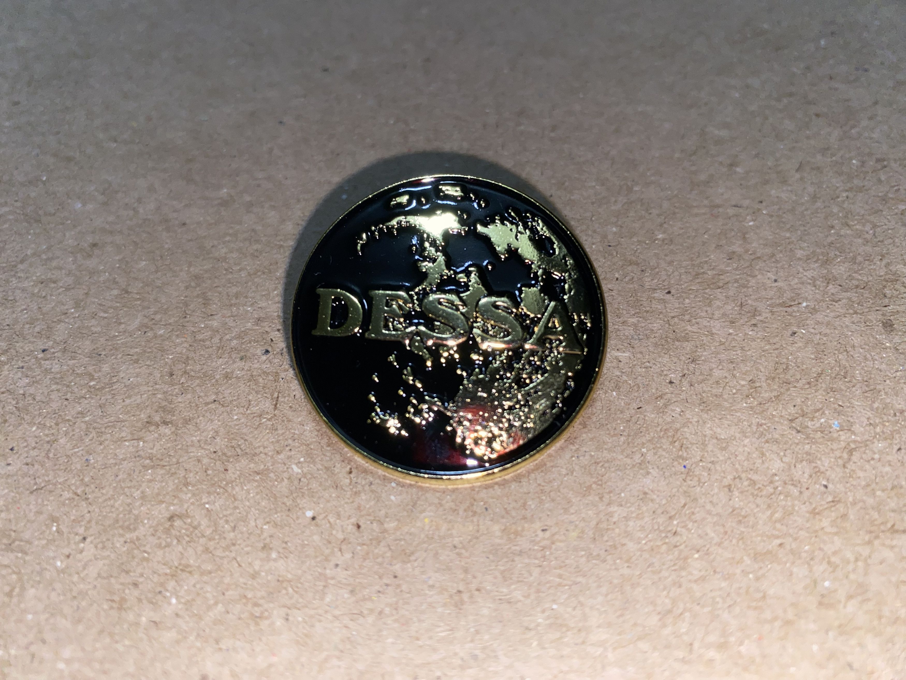 Band Tees DESSA World Globe Metal Enamel Lapel Pin Brooch Music Artist Size ONE SIZE - 3 Thumbnail