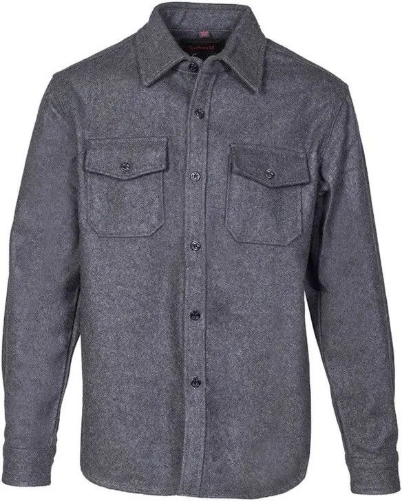 Alpha Industries Alpha Industries grey wool shirt jacket retail $120 Size US M / EU 48-50 / 2 - 1 Thumbnail