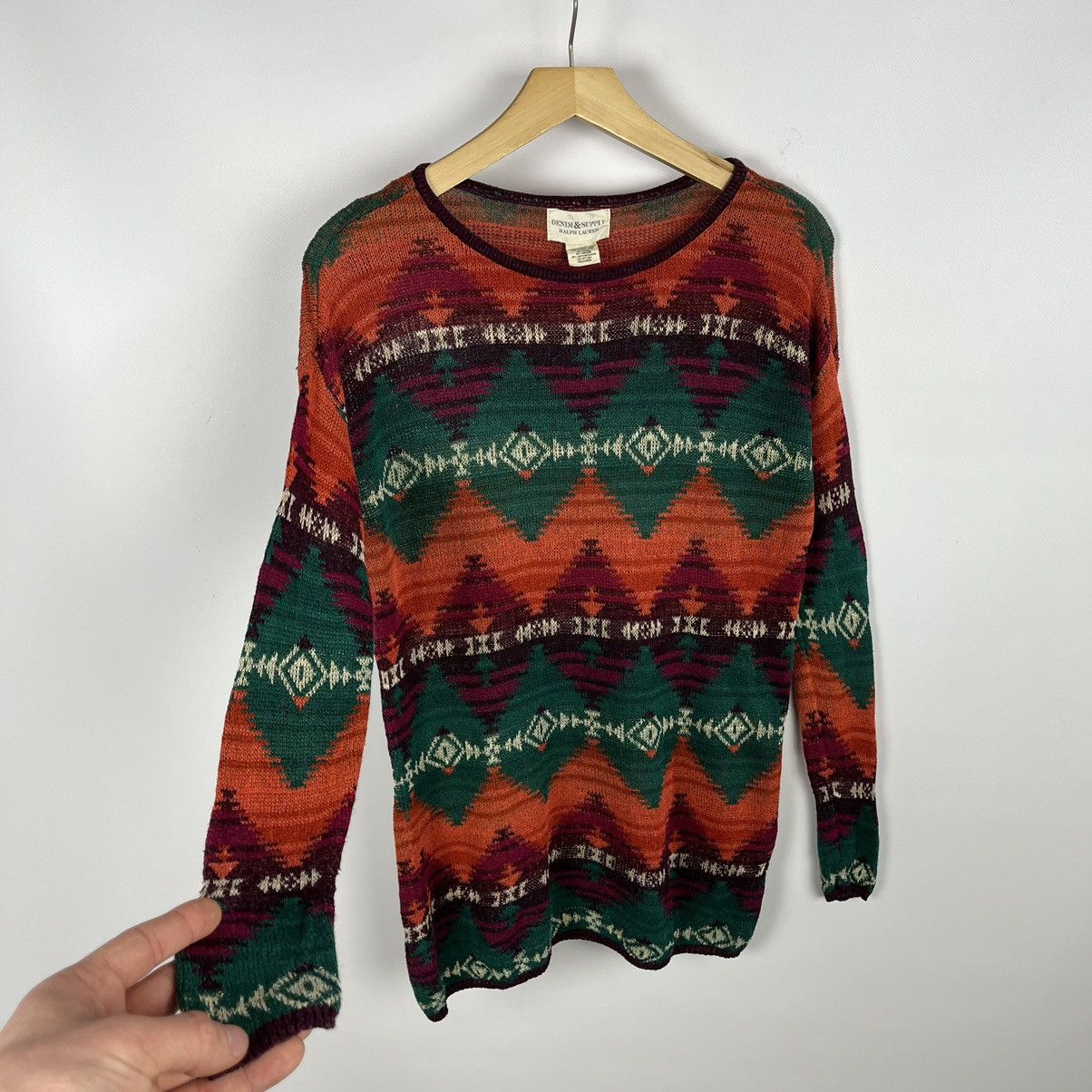 Denim & Supply Ralph Lauren Vintage Denim & Supply Ralph Lauren aztec sweater 90’s Size XS / US 0-2 / IT 36-38 - 6 Thumbnail