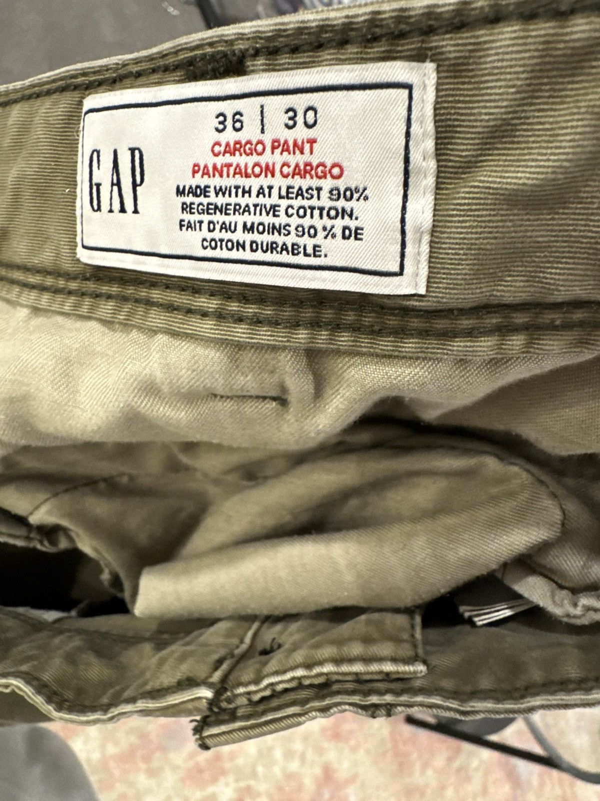 Gap Gap Vintage Cargo Carpender Pocket Pants Paint Beige Size US 36 / EU 52 - 4 Thumbnail