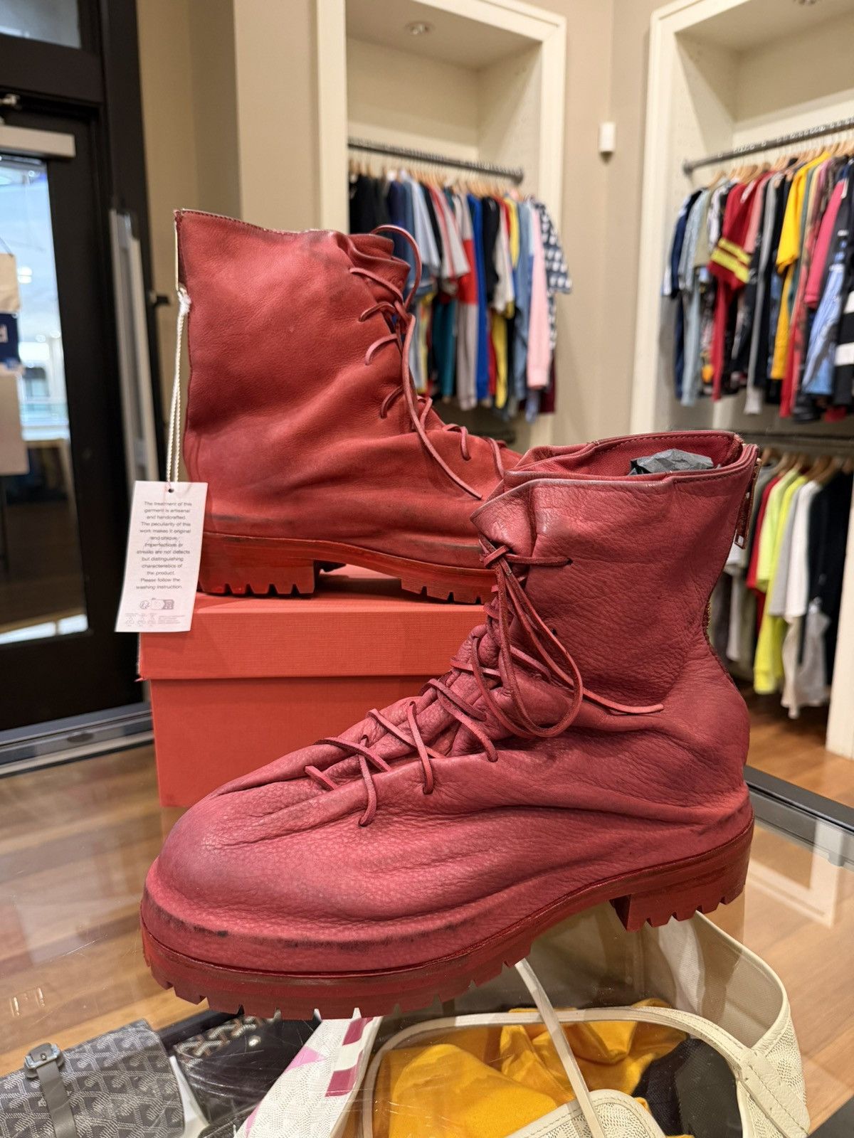 424 424 Marathon Laced Zip Up Garment Dyed Boots Size US 10 / EU 43 - 1 Thumbnail