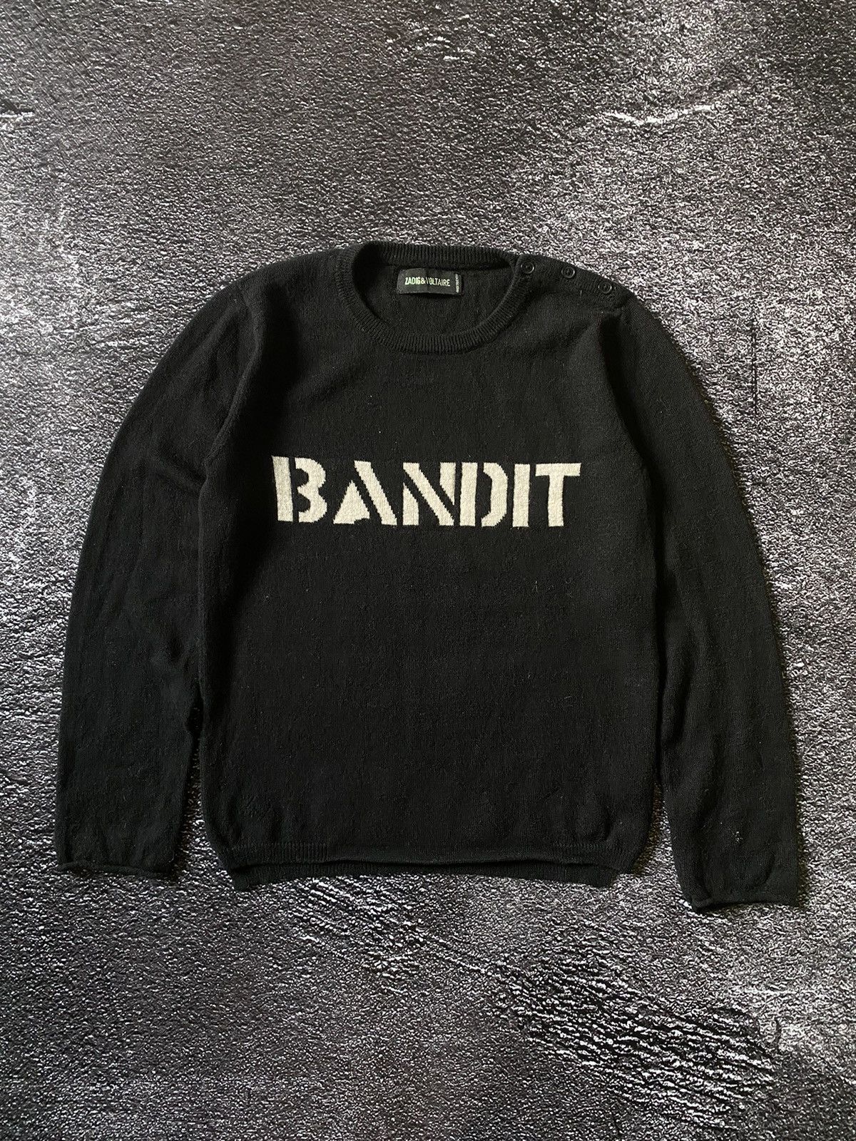 image of Vintage x Zadig Voltaire Zadig&voltaire Bandit Wool/cashmere Sweater Jumper in Black, Women's (Size