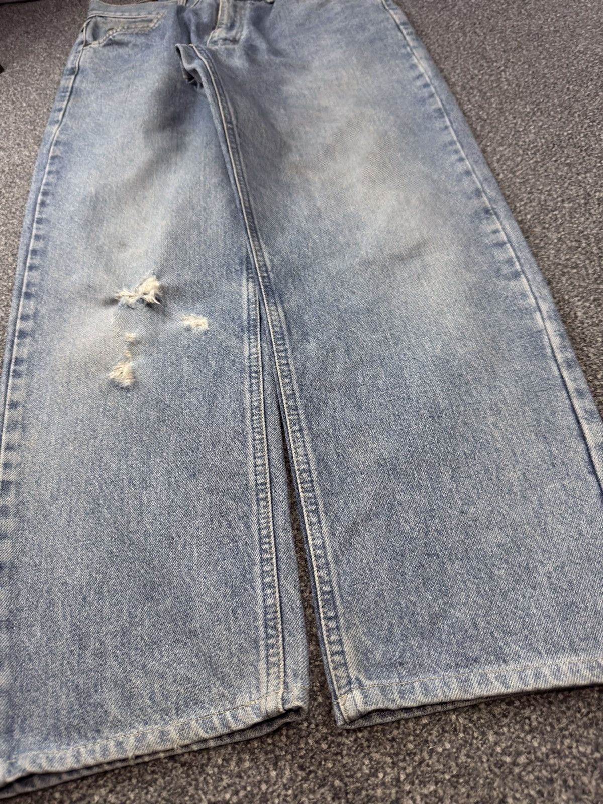 Lee × Number (N)ine Vintage 90s Acid Wash Lee Edwin Relaxed Fit Distressed Denim Size US 32 / EU 48 - 6 Thumbnail