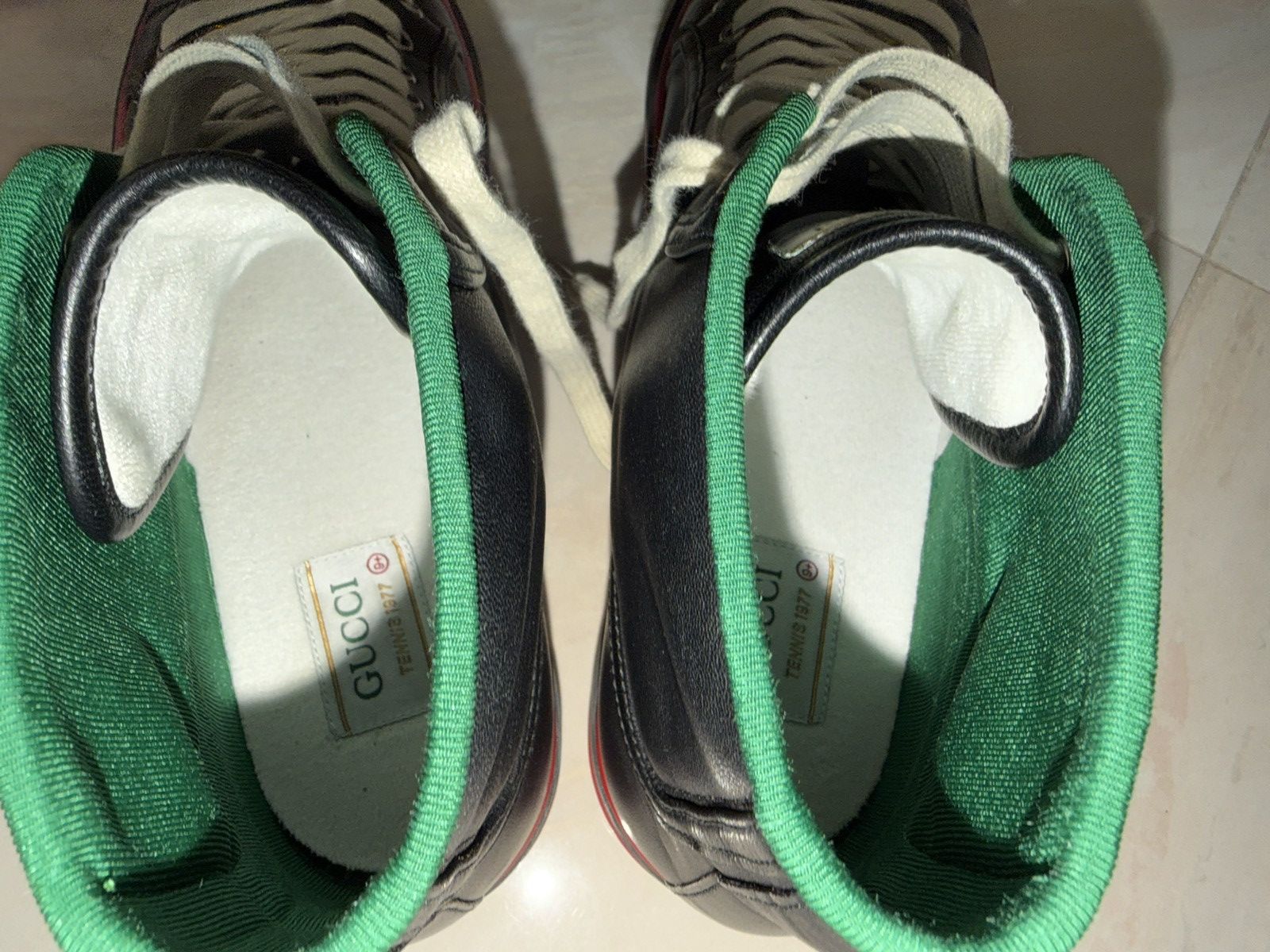 Gucci Gucci 1977 black leather high-top! Size US 11 / EU 44 - 5 Thumbnail