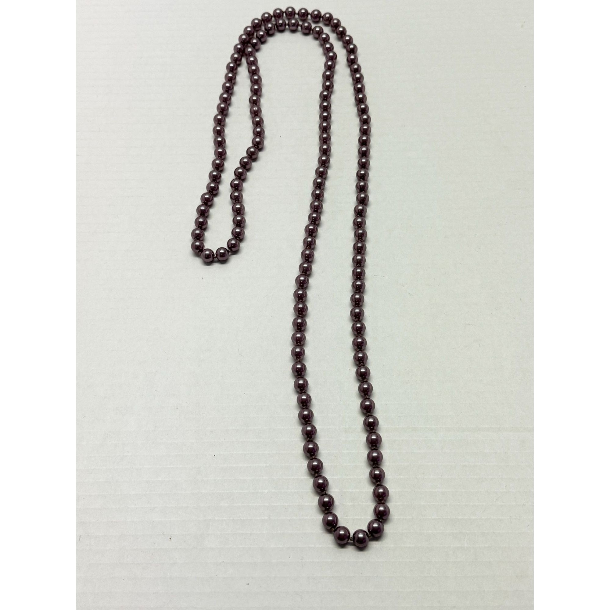 Vintage Vintage faux pearl purple beaded necklace Size ONE SIZE - 2 Thumbnail