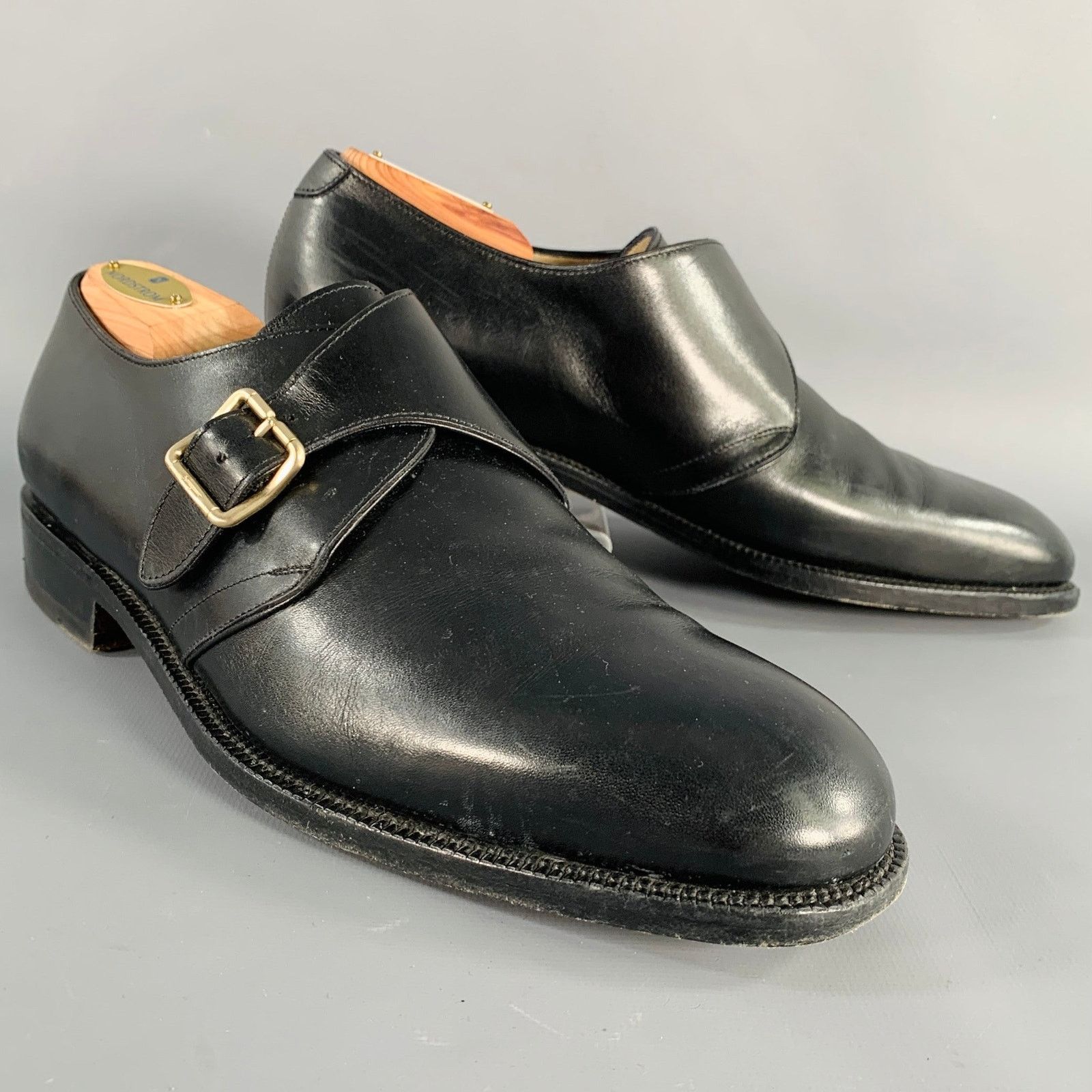 Salvatore Ferragamo SALVATORE FERRAGAMO Size 8 Black Leather Monk Strap Loafers Size US 8 / EU 41 - 1 Thumbnail
