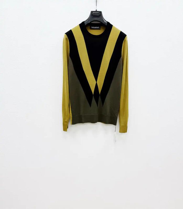 NeIL BarreTT Yellow Wool Long Sleeve Pullover 0089