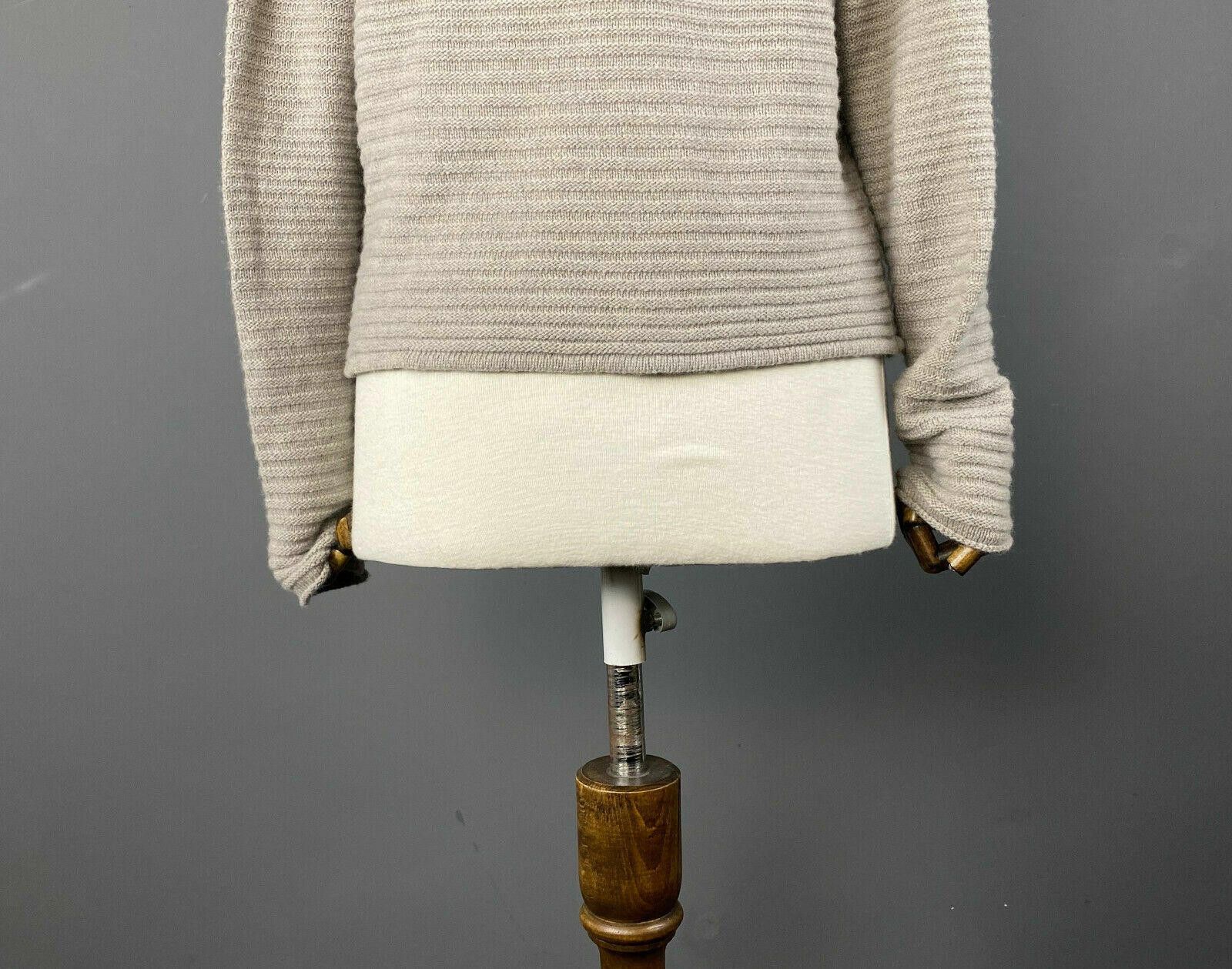Designer Ladies FFC Grey Wool Front Jumper Cardigan Size M Size M / US 6-8 / IT 42-44 - 7 Thumbnail