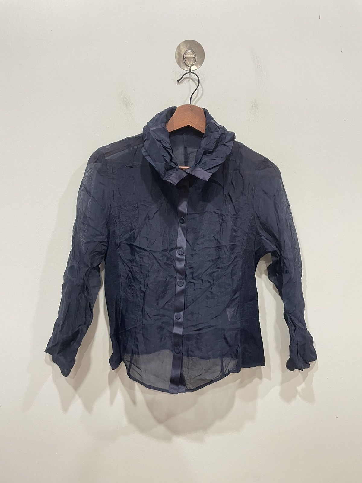Hiroko Koshino Homme Hiroko Koshino Mesh Shirt Size ONE SIZE - 1 Thumbnail