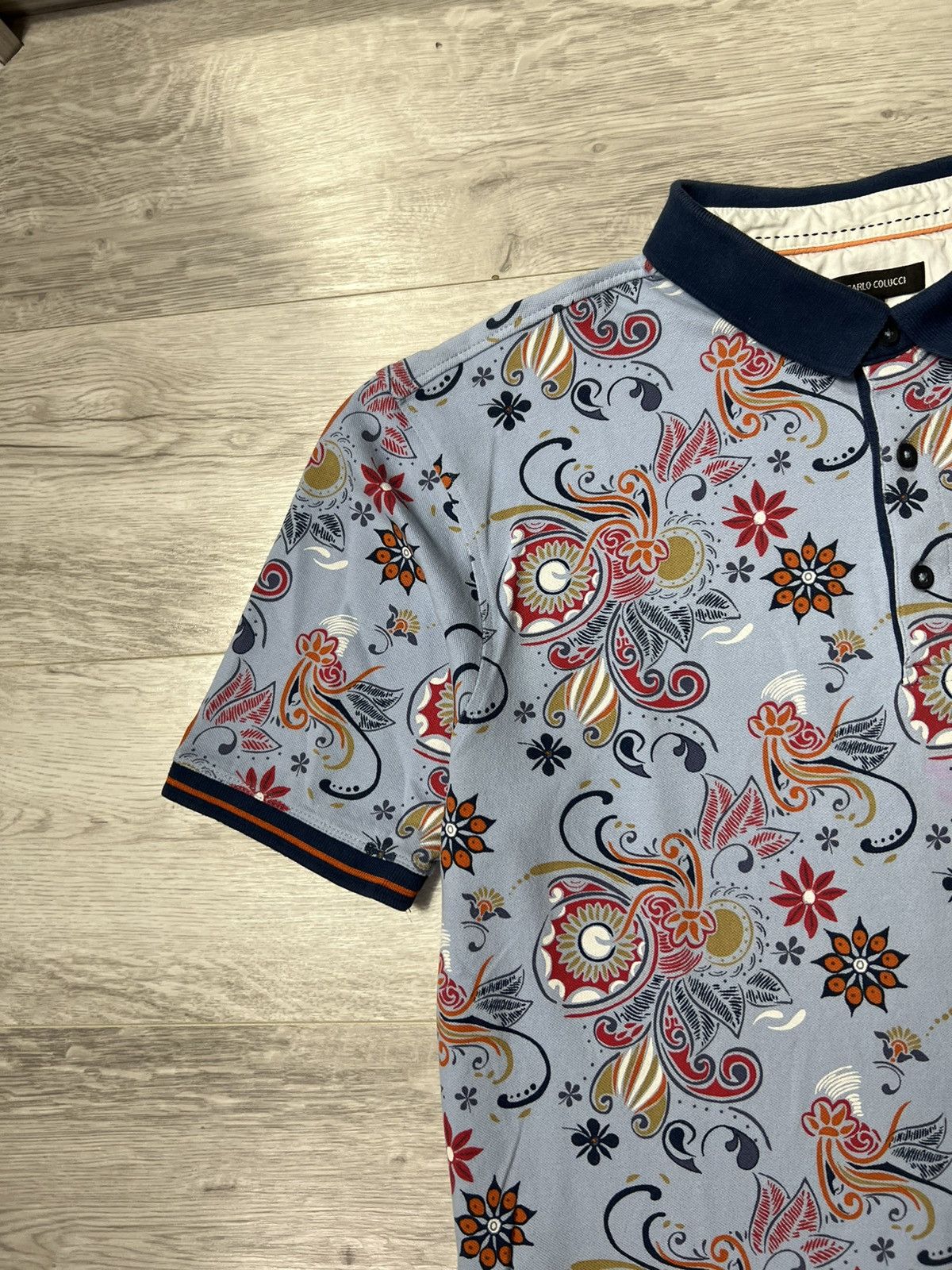 Carlo Colucci Vintage Carlo Colucci All Over Printed Polo Shirt Size US XL / EU 56 / 4 - 3 Thumbnail