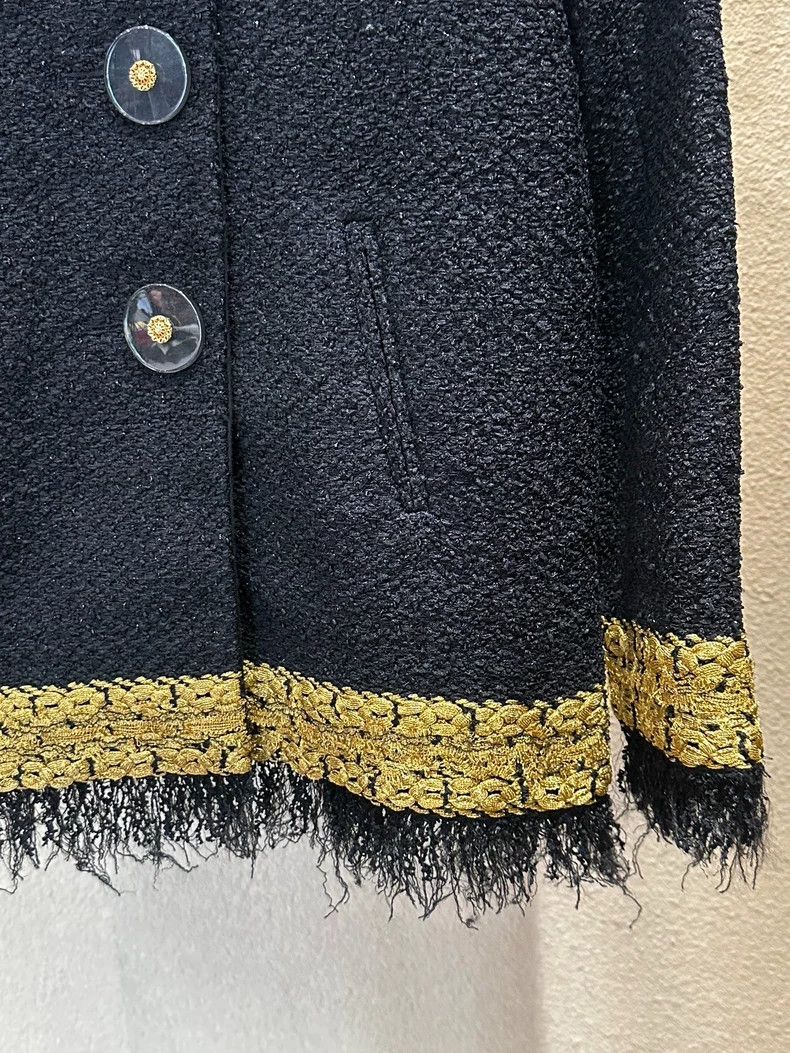Chanel Chanel Metropolitan Series Black Gold-plated Jacket Size XXS / US 00 / IT 34 - 5 Thumbnail