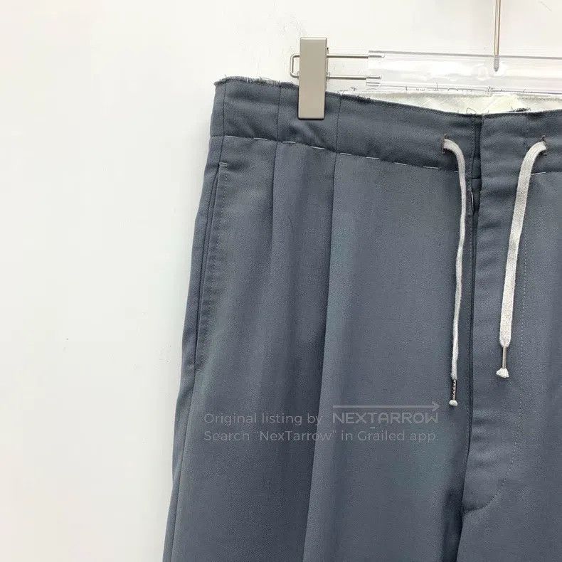 Maison Margiela Maison Margiela Blue-gray cotton drawstring casual trouser Size US 30 / EU 46 - 3 Thumbnail
