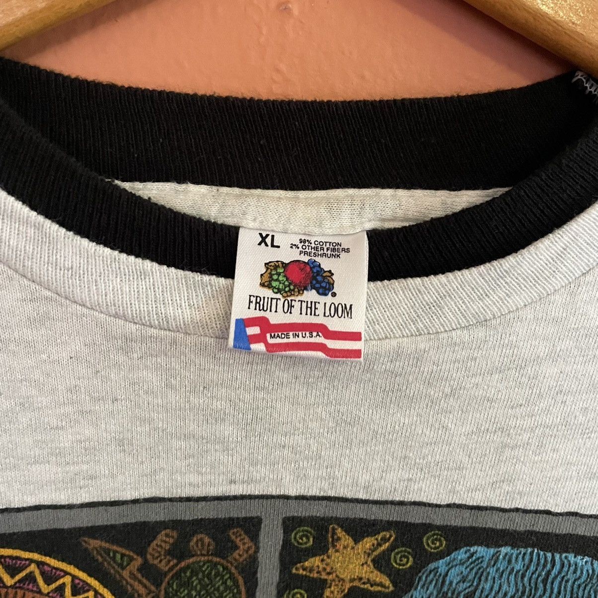 Fruit Of The Loom Vintage 1990 Wildwood Productions Culture Masks Art Tee Size US XL / EU 56 / 4 - 5 Thumbnail