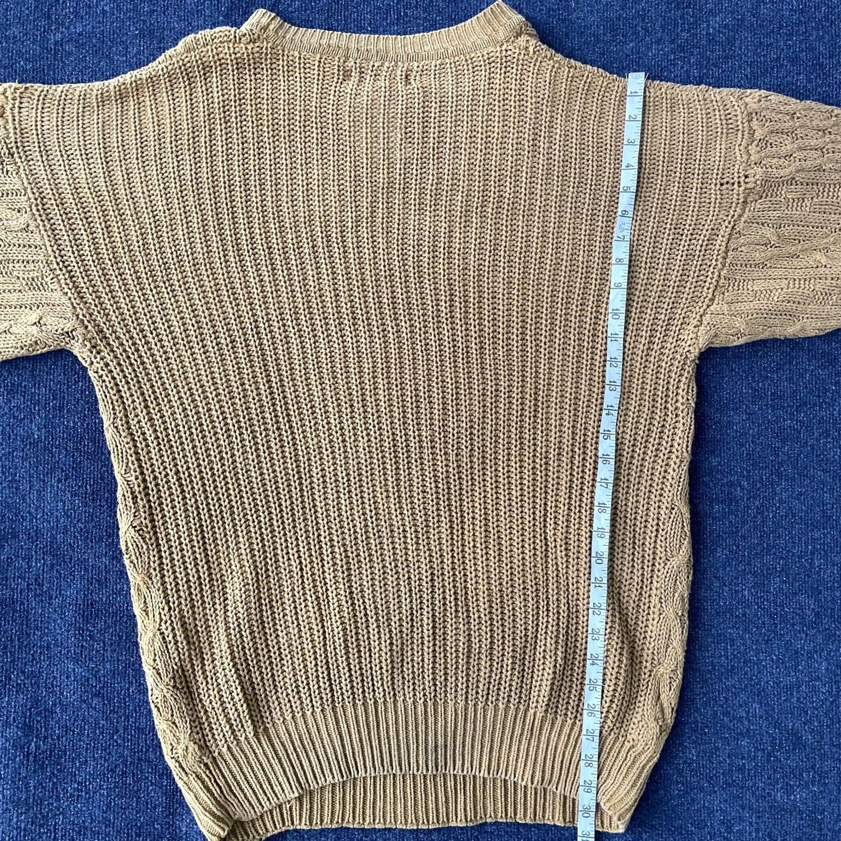 Vintage VINTAGE Ocean Port Sweater Mens XLT Cable Knit Crewneck Pullover Ramie Cotton Blend Size US XL / EU 56 / 4 - 5 Thumbnail