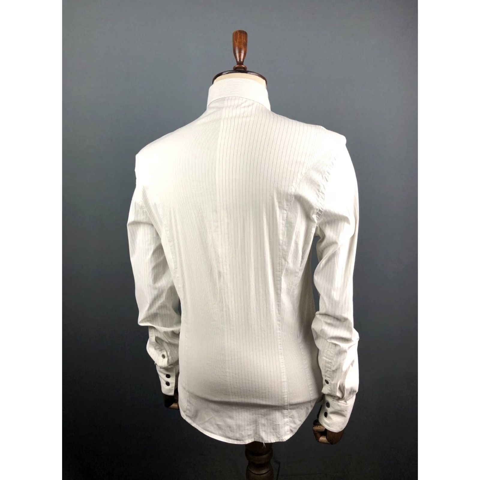 Roberto Cavalli Class Roberto Cavalli Shirt White Striped Cotton Men Size 16 Button-Up Collared Long Sleeve-Brand Shirt Men XS? Size US L / EU 52-54 / 3 - 3 Thumbnail