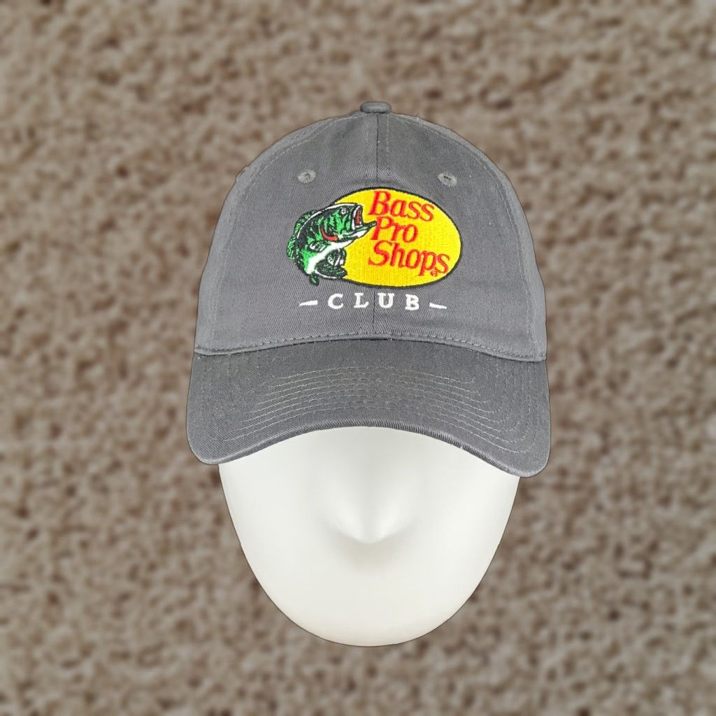 Bass Pro Shops Bass Pro Shops Hat Baseball Cap One Size Gray Cotton Adjustable Men Labeled Logo Hat Cap Size ONE SIZE - 1 Thumbnail