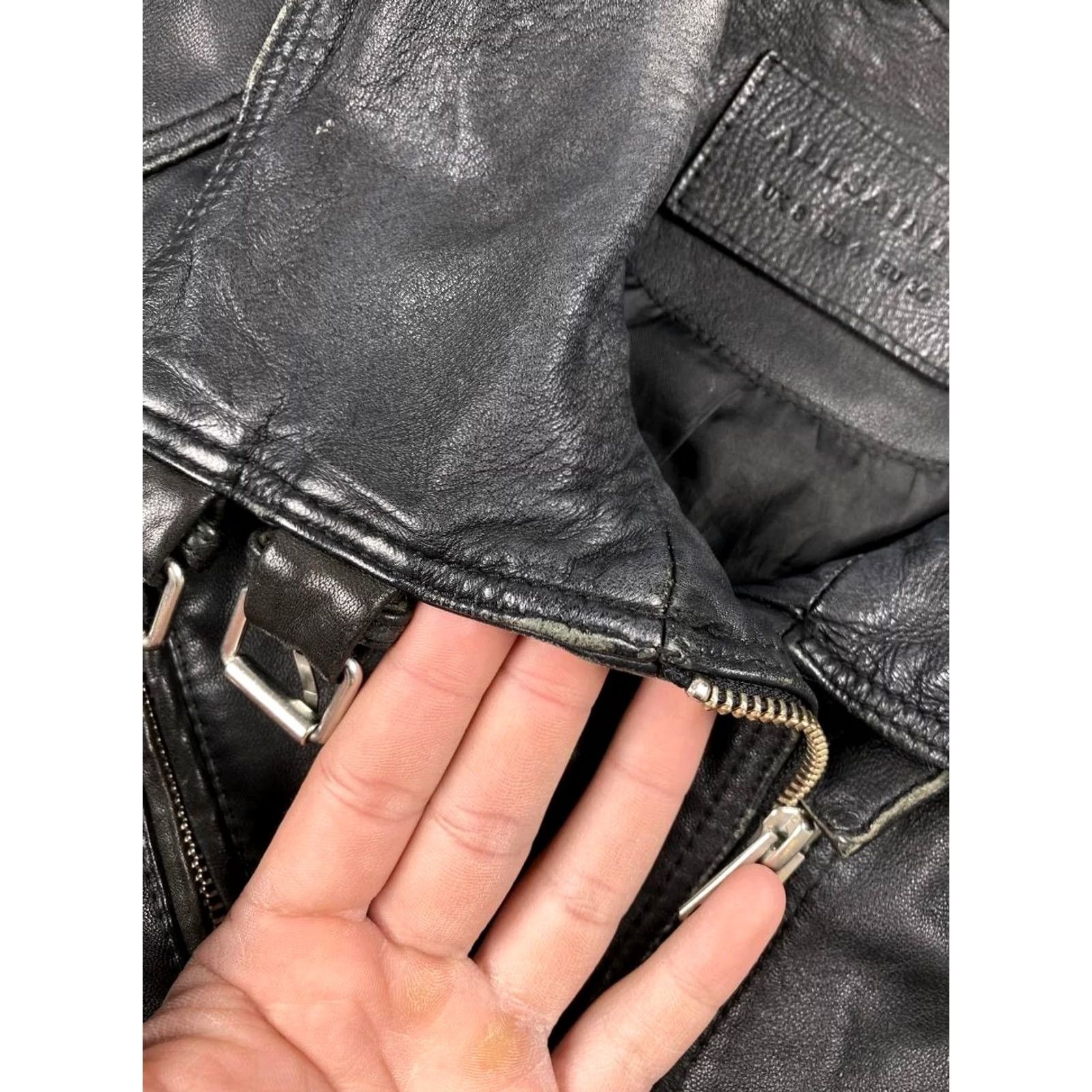 Allsaints VINTAGE AllSaints Belvedere Leather Jacket Women 36 Black Biker Shirt Style 6? Size XS / US 0-2 / IT 36-38 - 5 Thumbnail