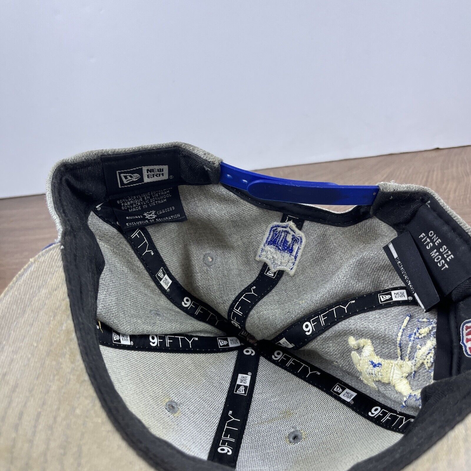 New Era Indianapolis Colts Hat New Era 9FIFTY Gray Snapback Hat Adju Size ONE SIZE - 21 Thumbnail