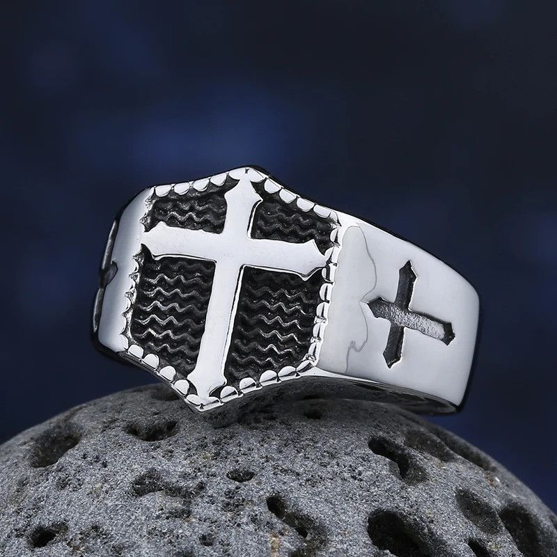 Jewelry Cross Shaped Ring Size ONE SIZE - 6 Thumbnail