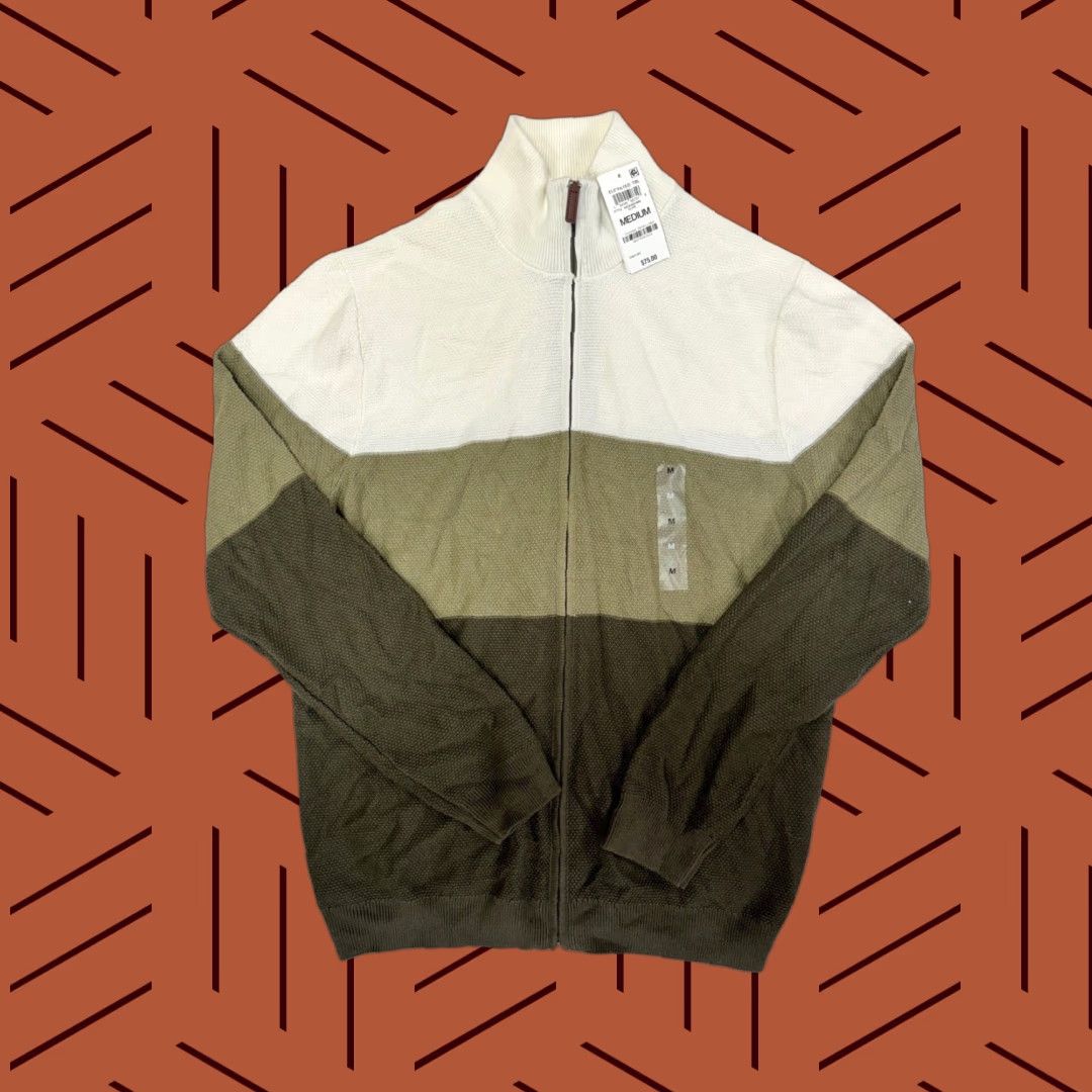 Club Room VINTAGE Club Room Macy's Elevated TBL Knit Sweater Men Size M Olive Full Zip Size US M / EU 48-50 / 2 - 1 Thumbnail