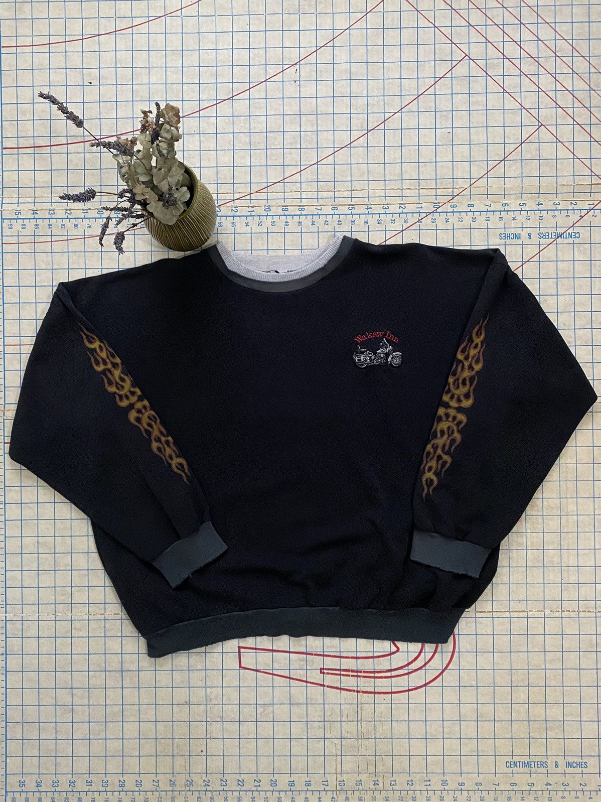 Harley Davidson × Vintage Vintage Wakaw Inn Motorcycle Crewneck Faded Black Harley Size US M / EU 48-50 / 2 - 2 Thumbnail