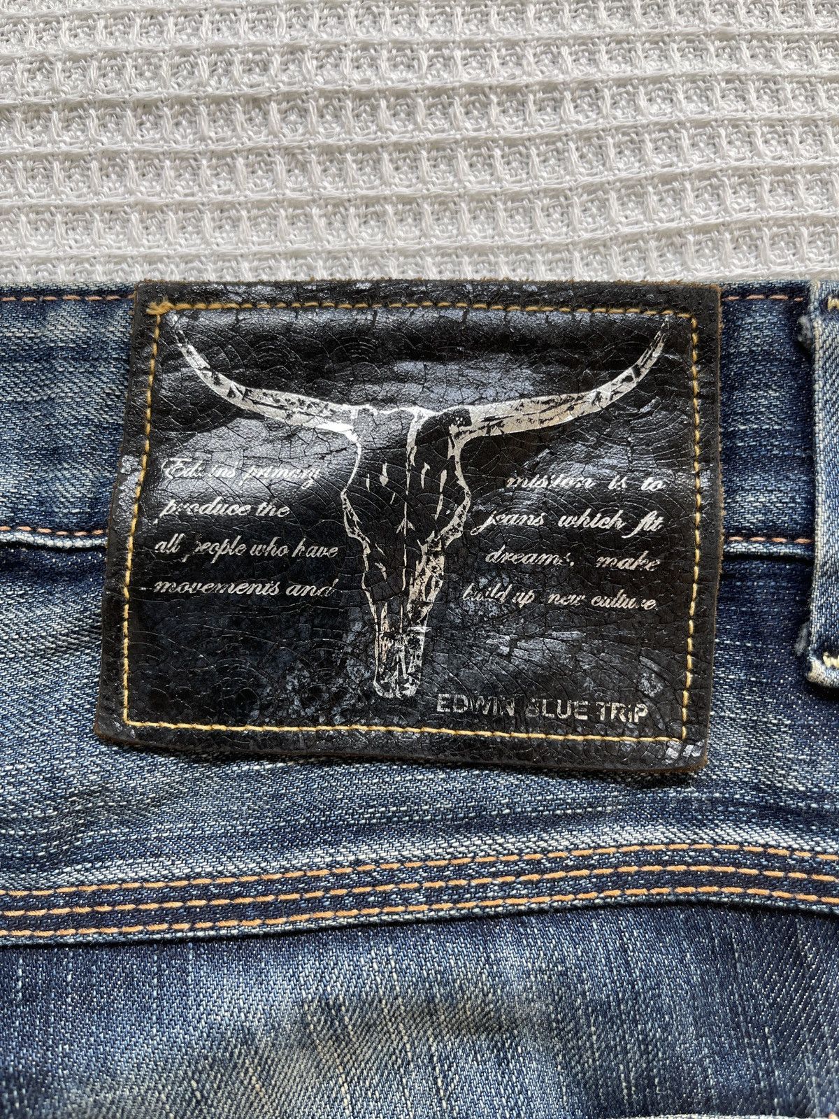 Edwin Last Drop🔥Rare🔥Vintage EDWIN BLUE TRIP Bush Pant Jeans Size US 33 - 8 Thumbnail