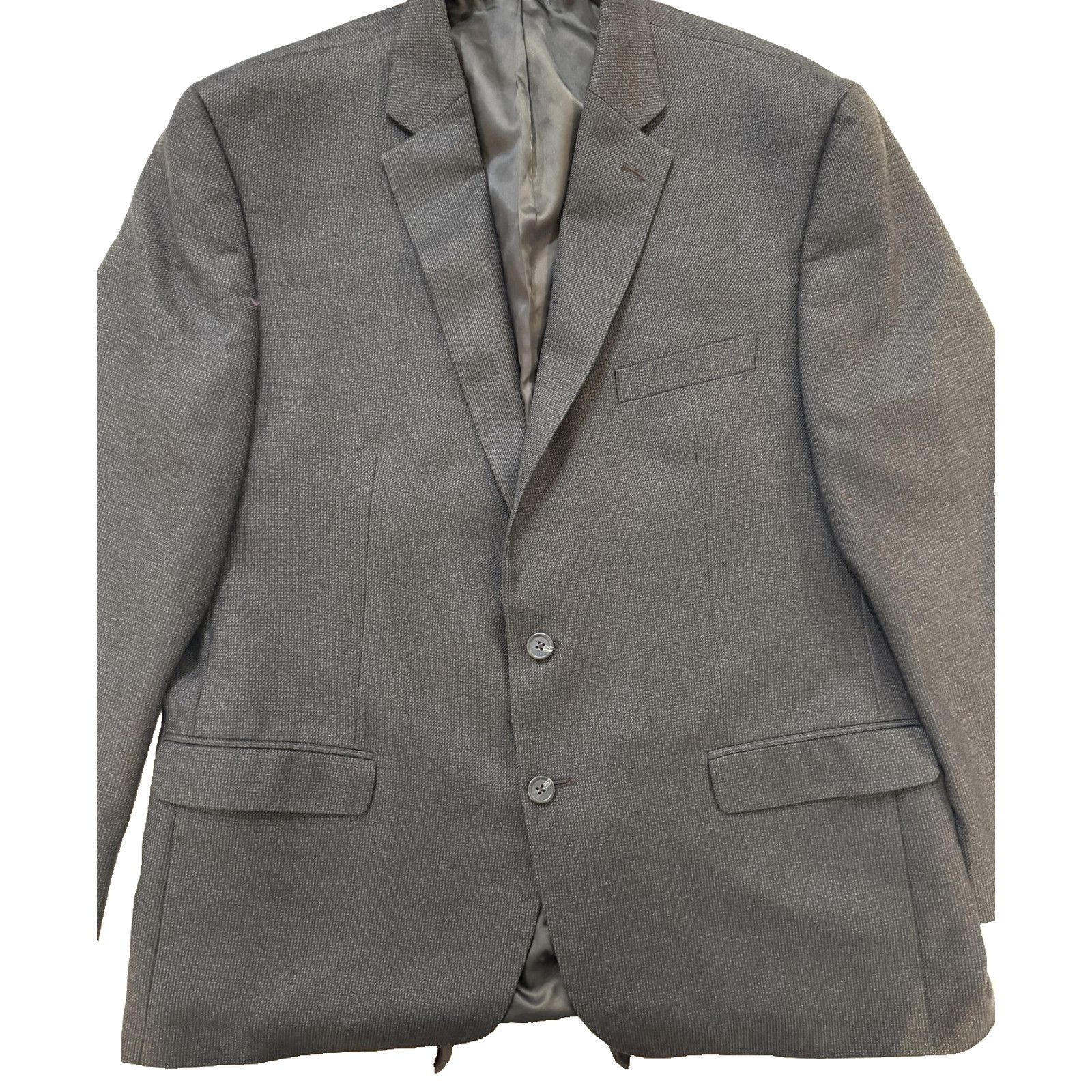 Chaps Chaps Blazer Mens Gray 46R Suit Jacket Sport Coat Two Button Size 46R - 2 Thumbnail