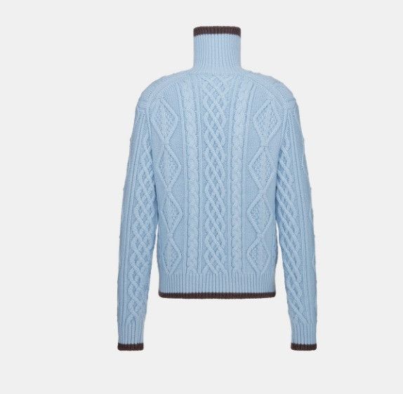 Dior o1w1db11224 Wool Cashmere Knit Sweater in Blue Size US M / EU 48-50 / 2 - 2 Thumbnail