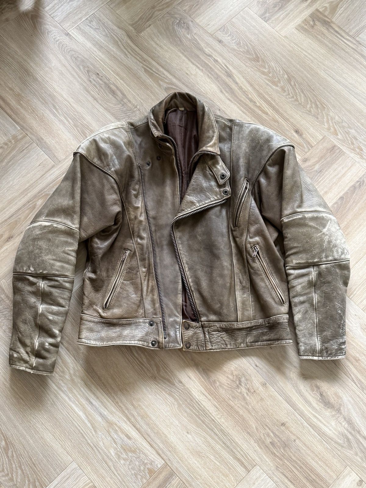 Vintage Vintage Leather Racer Jacket Size US L / EU 52-54 / 3 - 2 Thumbnail