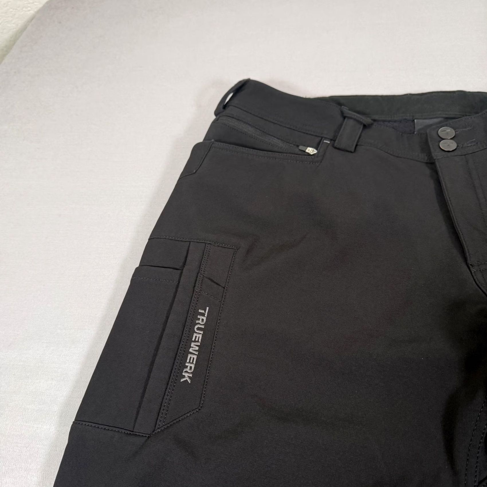 Vintage Truewerk Pants Mens 38x32 Black T3 Werkpant Cargo Fleece Lined Stretch Workwear Size US 38 / EU 54 - 3 Thumbnail