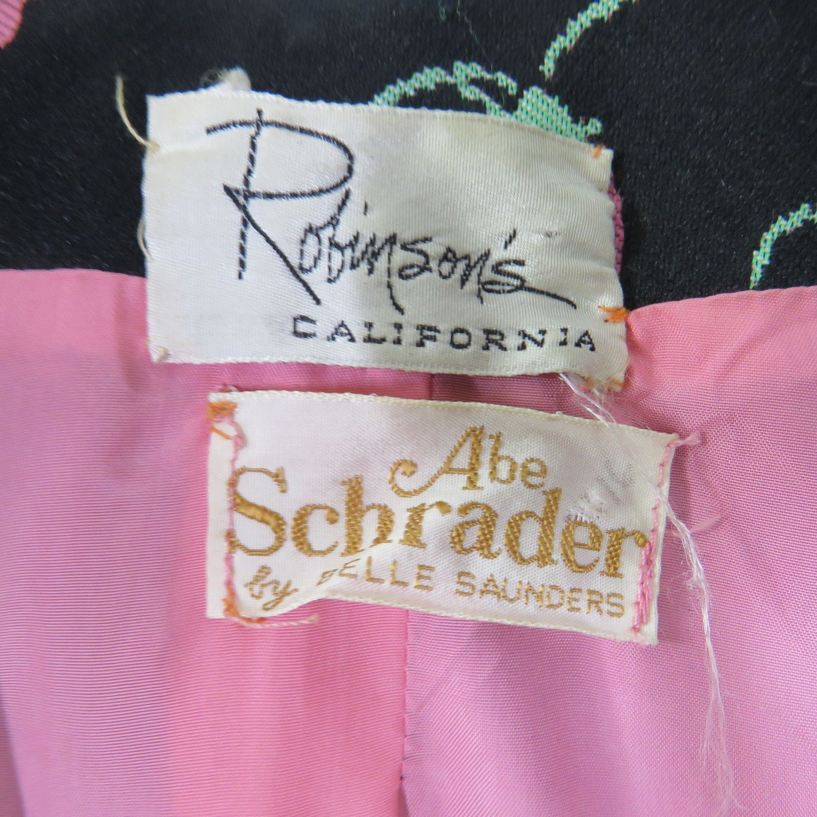 Vintage 1960s Vintage Black & Pink Floral Jacket Blazer Retro Medium Size M / US 6-8 / IT 42-44 - 4 Thumbnail