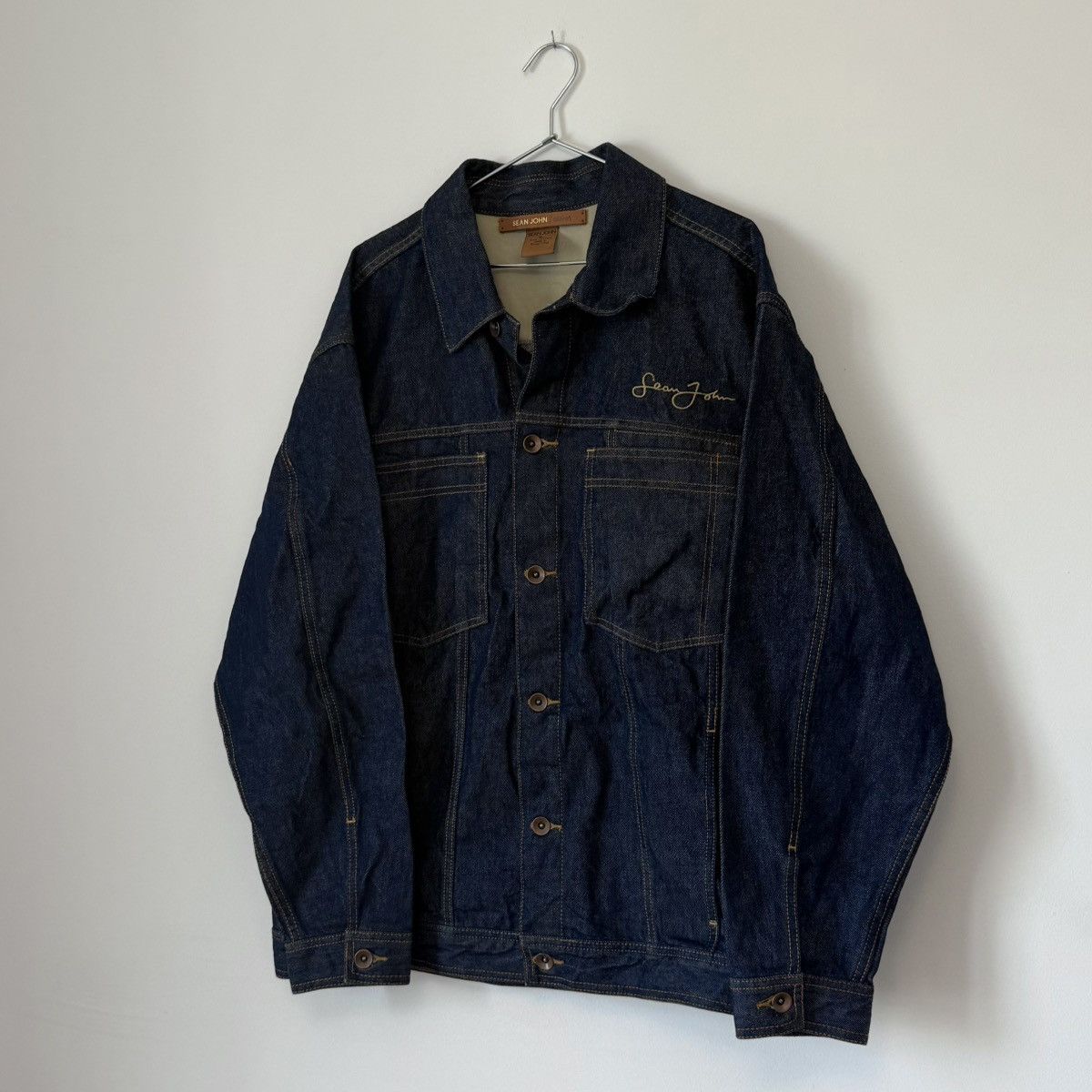 Sean John Vtg 2000s Sean John Embroidered Denim Jacket Y2K Hip Hop Size US XL / EU 56 / 4 - 1 Thumbnail
