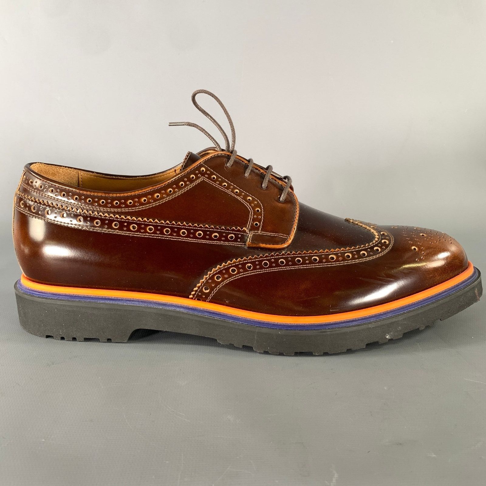 Paul Smith PAUL SMITH Size 10 Brown Orange Wingtip Loafers Size US 10 / EU 43 - 2 Thumbnail