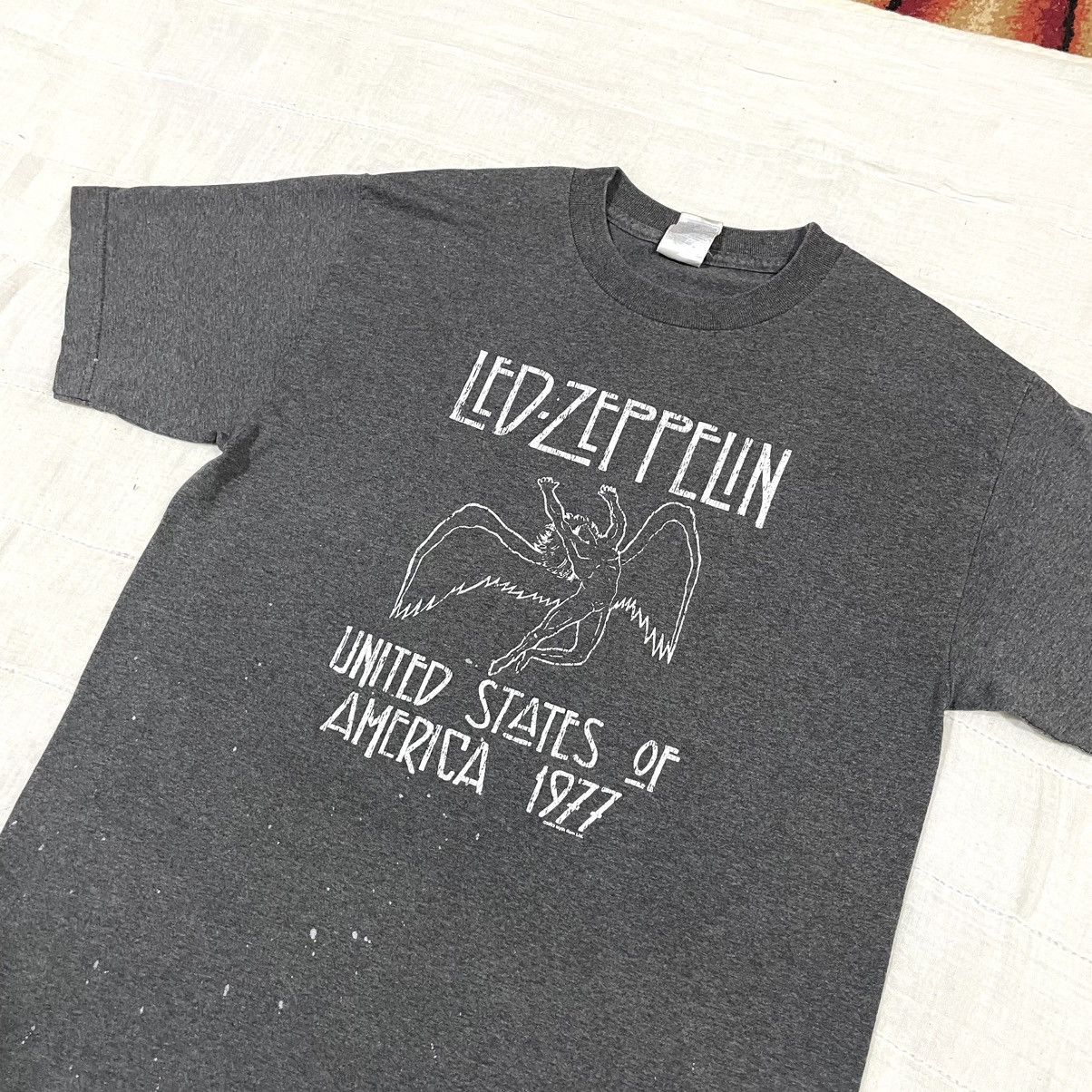 Band Tees Vintage 2003 Thrashed Faded Led Zeppelin Band Rare T Shirt Size US M / EU 48-50 / 2 - 1 Thumbnail
