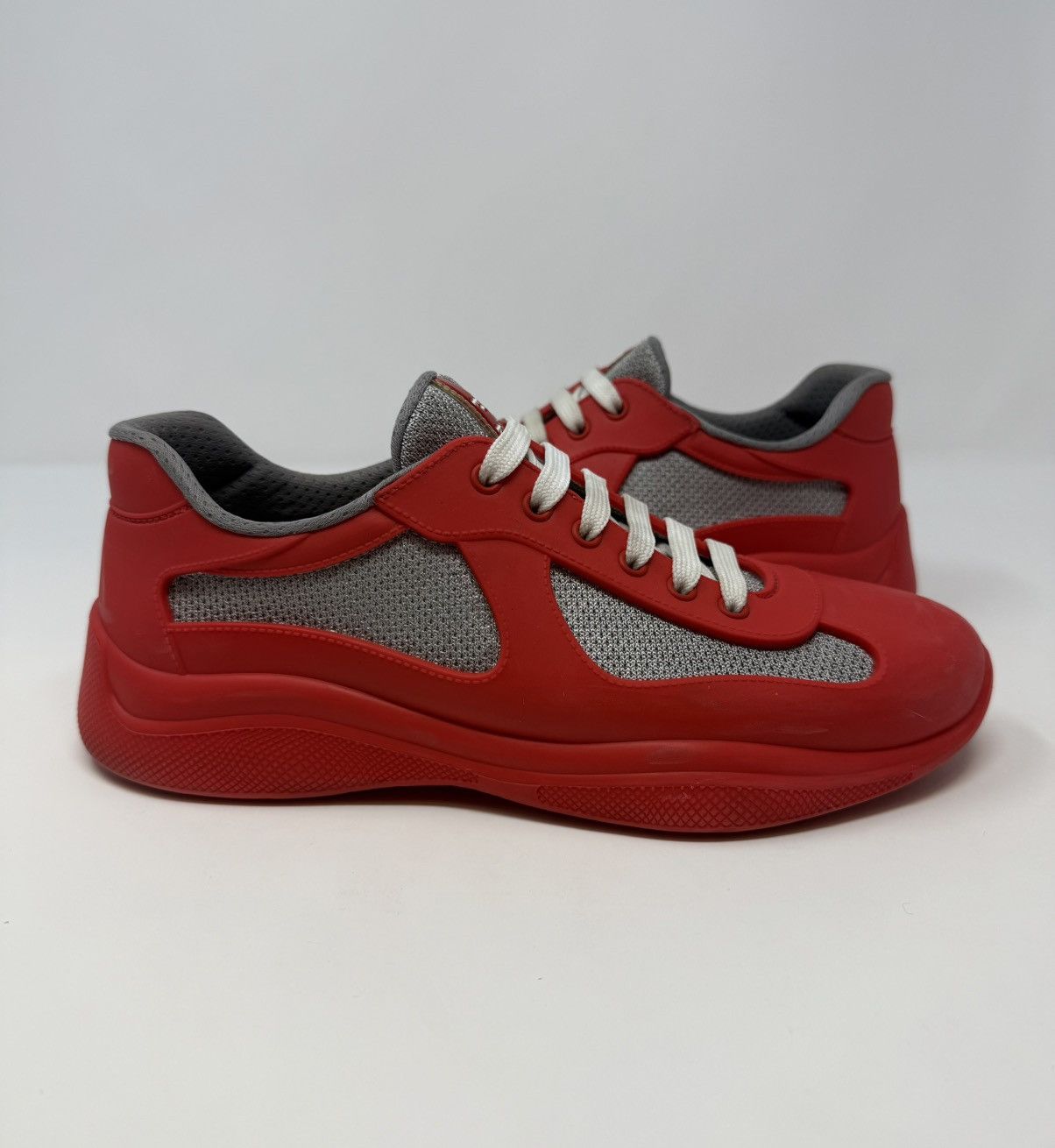 Prada Prada Americas Cup Rubber Sneaker Red Size US 8 / EU 41 - 1 Thumbnail