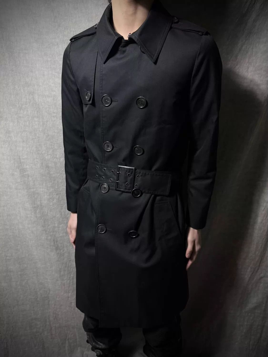 Dior Black Double-Breasted Trench Coat Size S Size US S / EU 44-46 / 1 - 1 Thumbnail