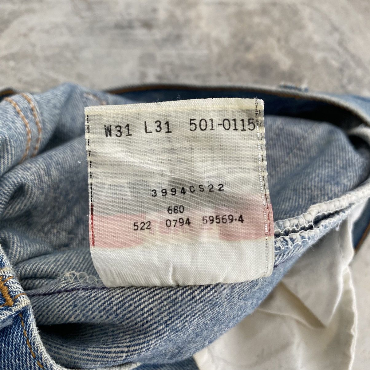 Levi's Vintage 90’s Levis 501 Faded Blue Distressed Dirty Jeans Size US 30 / EU 46 - 16 Thumbnail