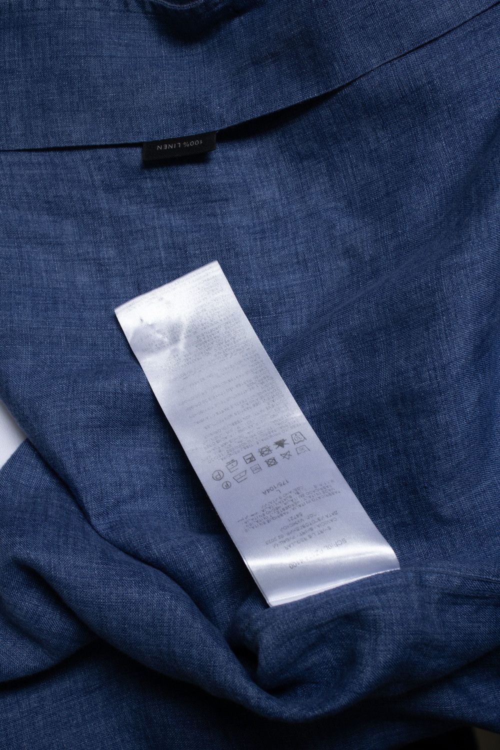 Brioni Brioni, Blue linen shirt Size US L / EU 52-54 / 3 - 5 Thumbnail