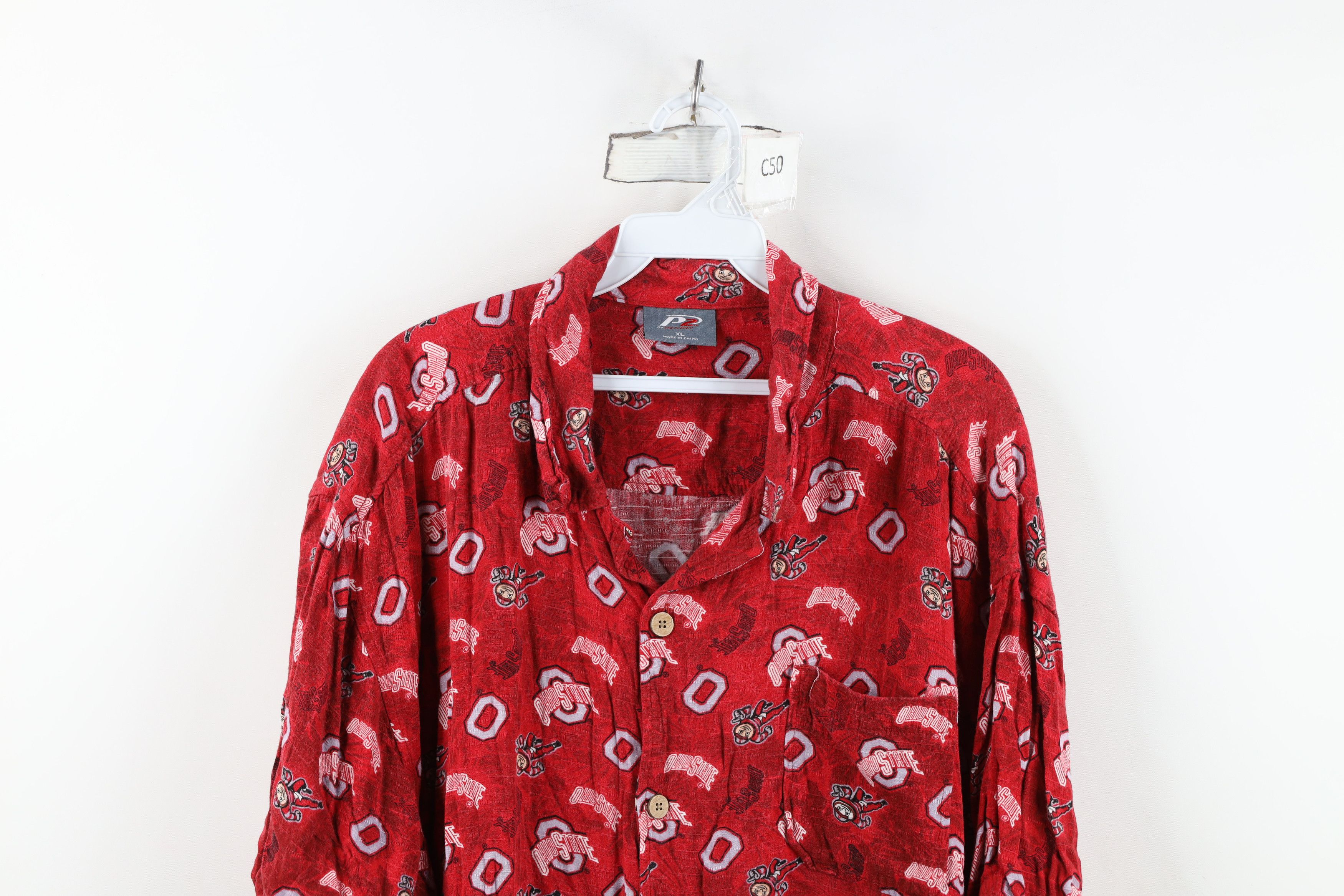 Vintage Vintage State University Short Sleeve Collared Button Shirt Size US XL / EU 56 / 4 - 2 Thumbnail