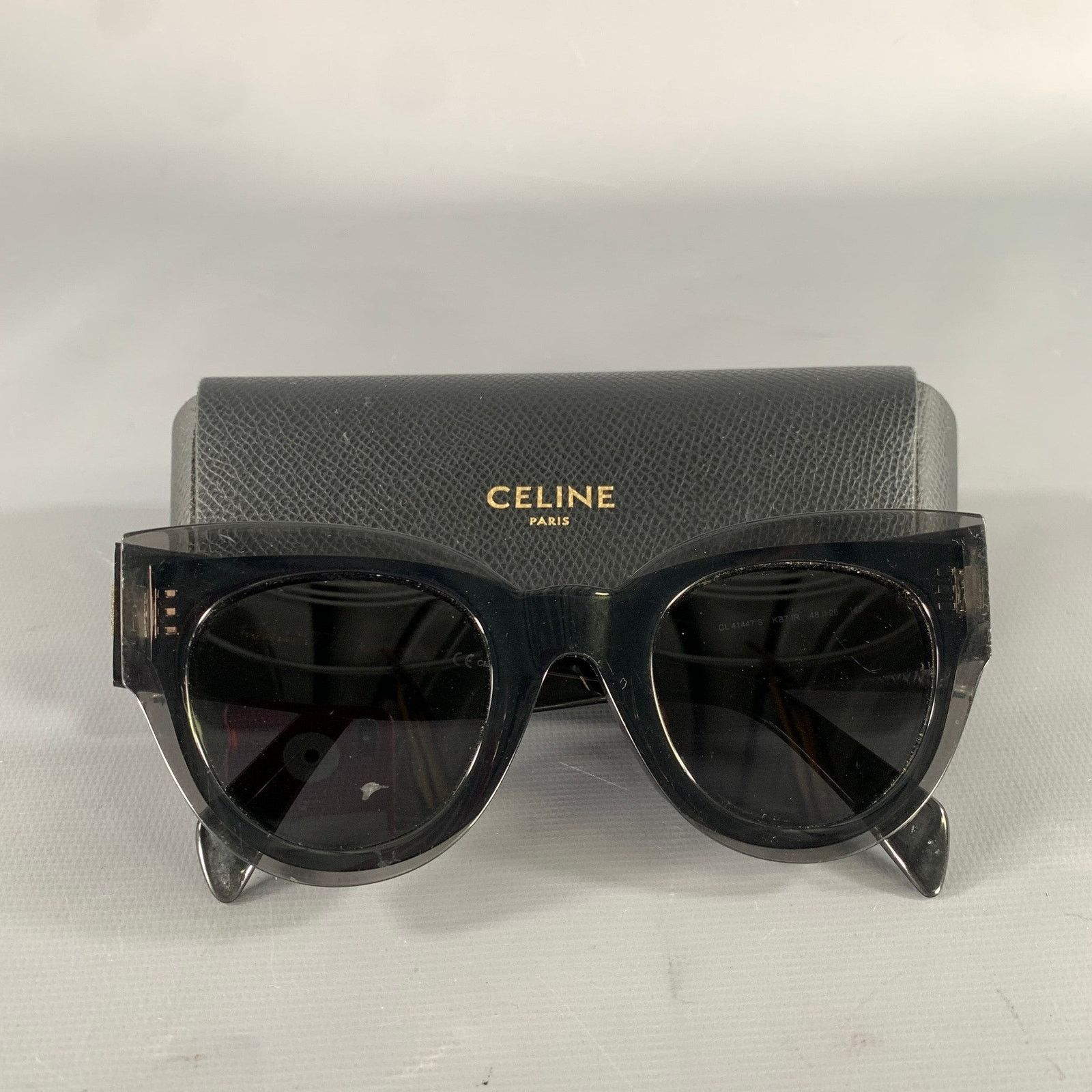 Celine CELINE Grey Acetate Sunglasses Size ONE SIZE - 8 Thumbnail