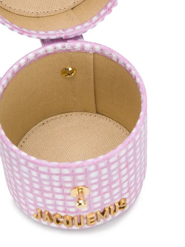 Jacquemus o1mle0325 Size: OS / Le Vanity Bag in Pink Check & White Size ONE SIZE - 5 Thumbnail