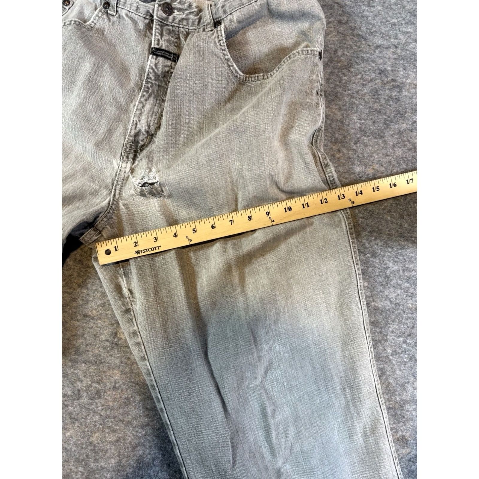 Vintage VINTAGE Girbaud Jeans Gray Men's 38M 38x32 Denim 5-Pocket Baggy Relaxed 90s Pocketed Logo France China Jeans Mens Gray 38x32 Size US 38 / EU 54 - 6 Thumbnail