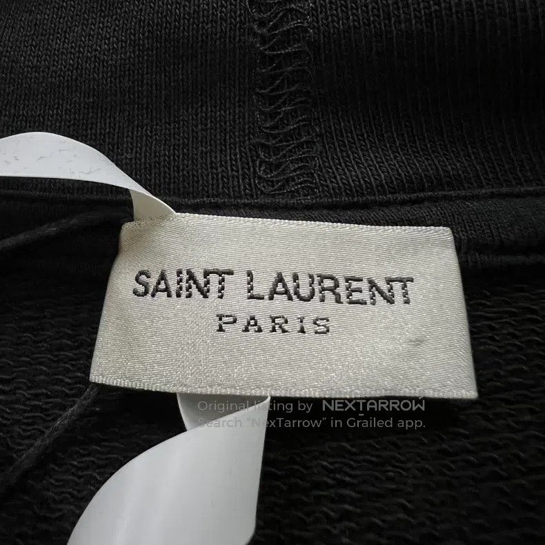 Saint Laurent Paris Saint Laurent Paris Black drawstring hoodie Size US XXL / EU 58 / 5 - 4 Thumbnail