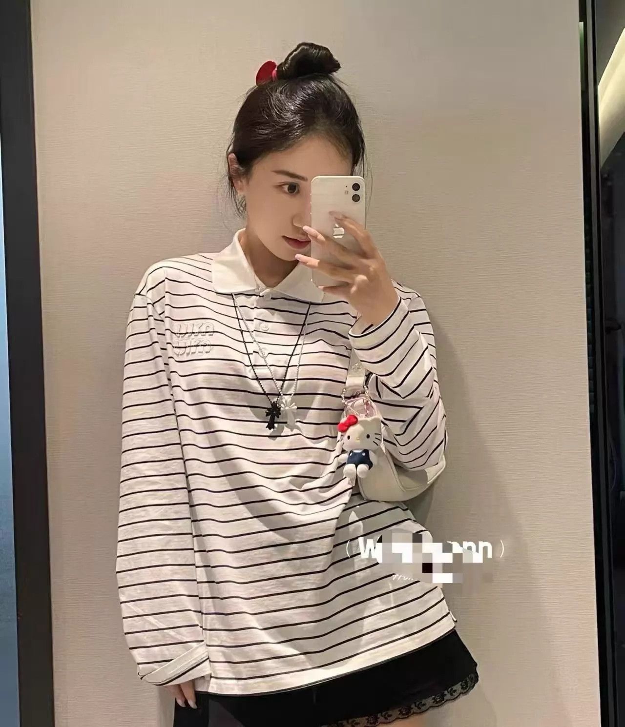 Miu Miu MIU MIU Striped Polo Long Sleeve M Size M / US 6-8 / IT 42-44 - 4 Thumbnail